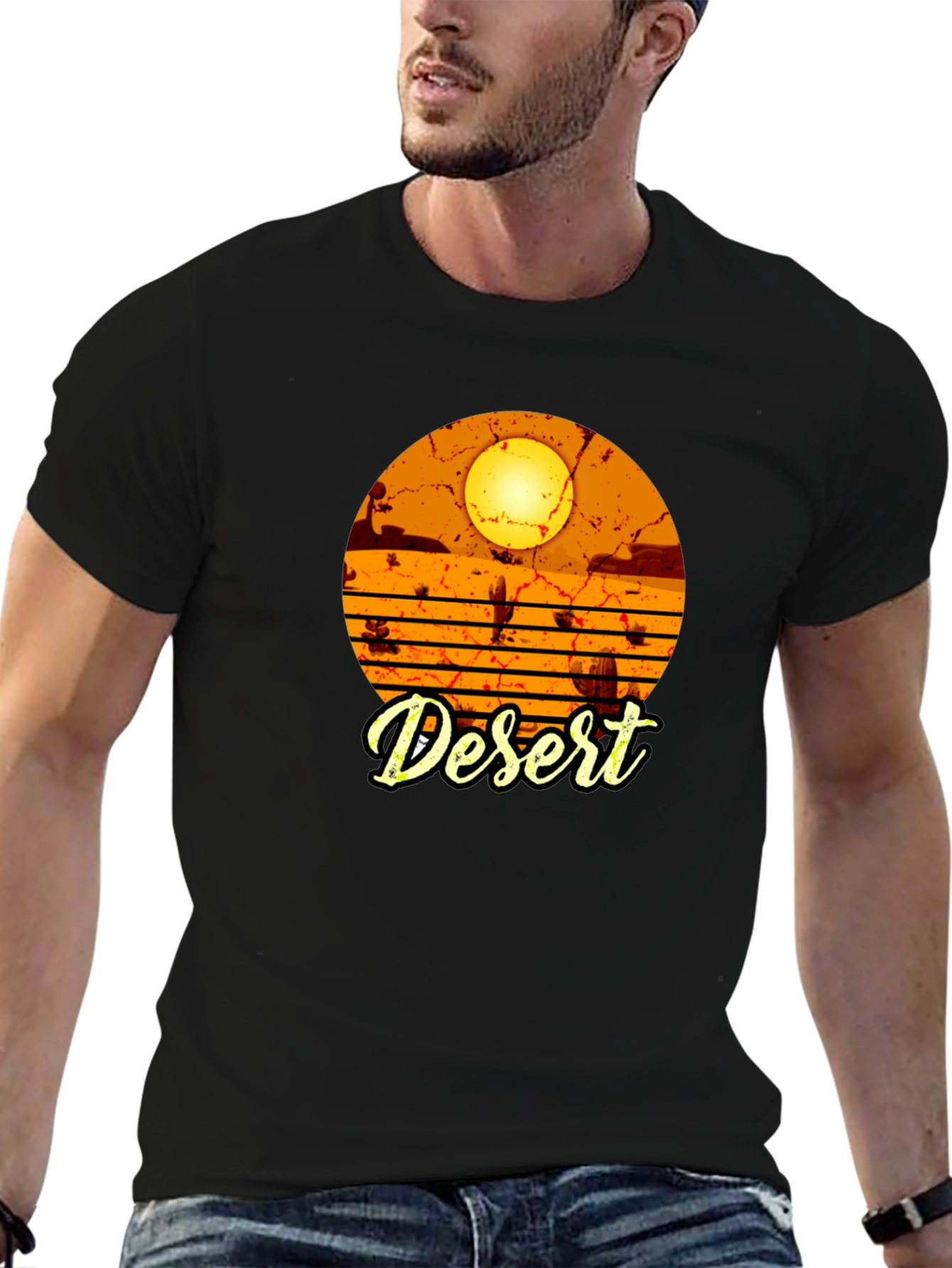 Desert Graphic Black T-Shirt