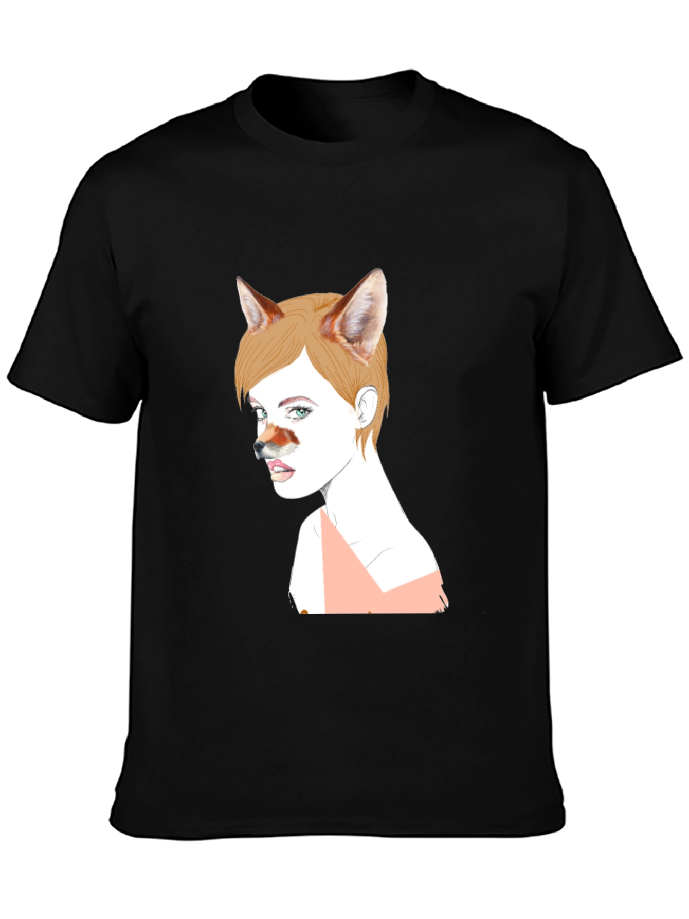 Unique Fox Girl Graphic T-Shirt