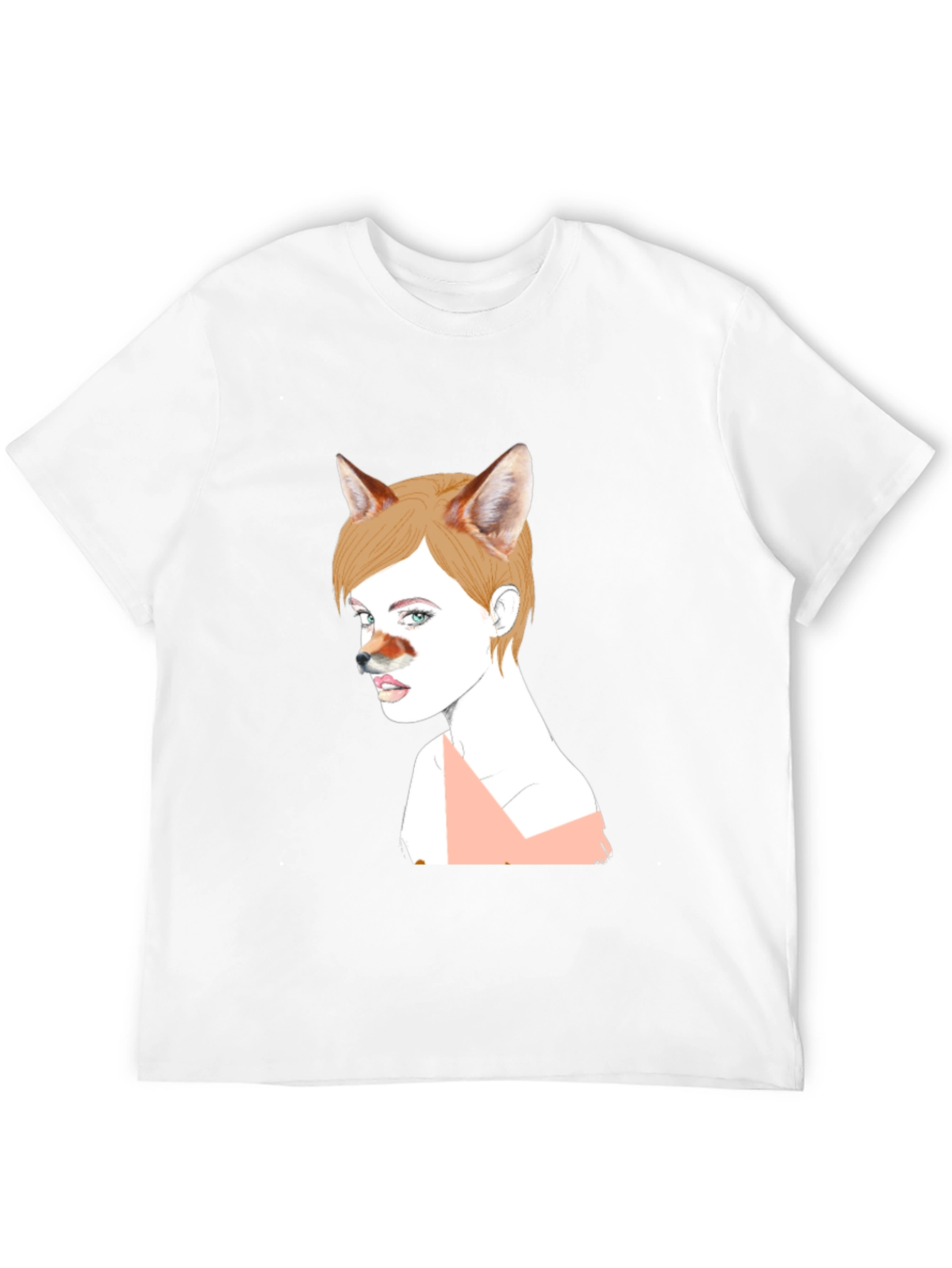 Unique Fox Girl Graphic T-Shirt