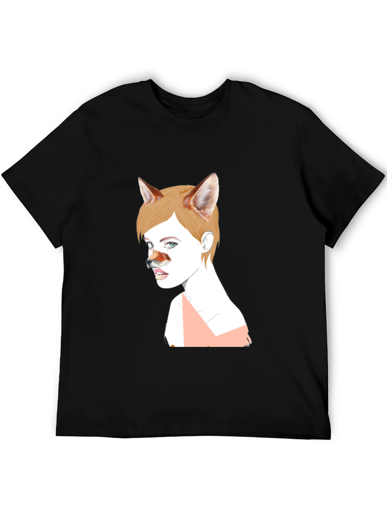 Unique Fox Girl Graphic T-Shirt
