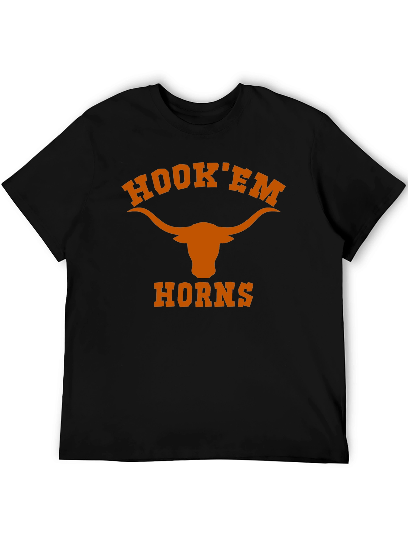 Hook Em Horns Black T-Shirt