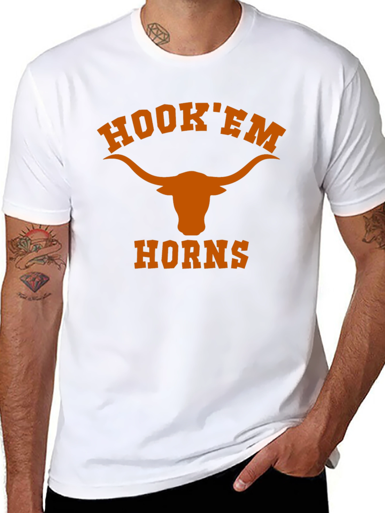 Hook Em Horns Black T-Shirt