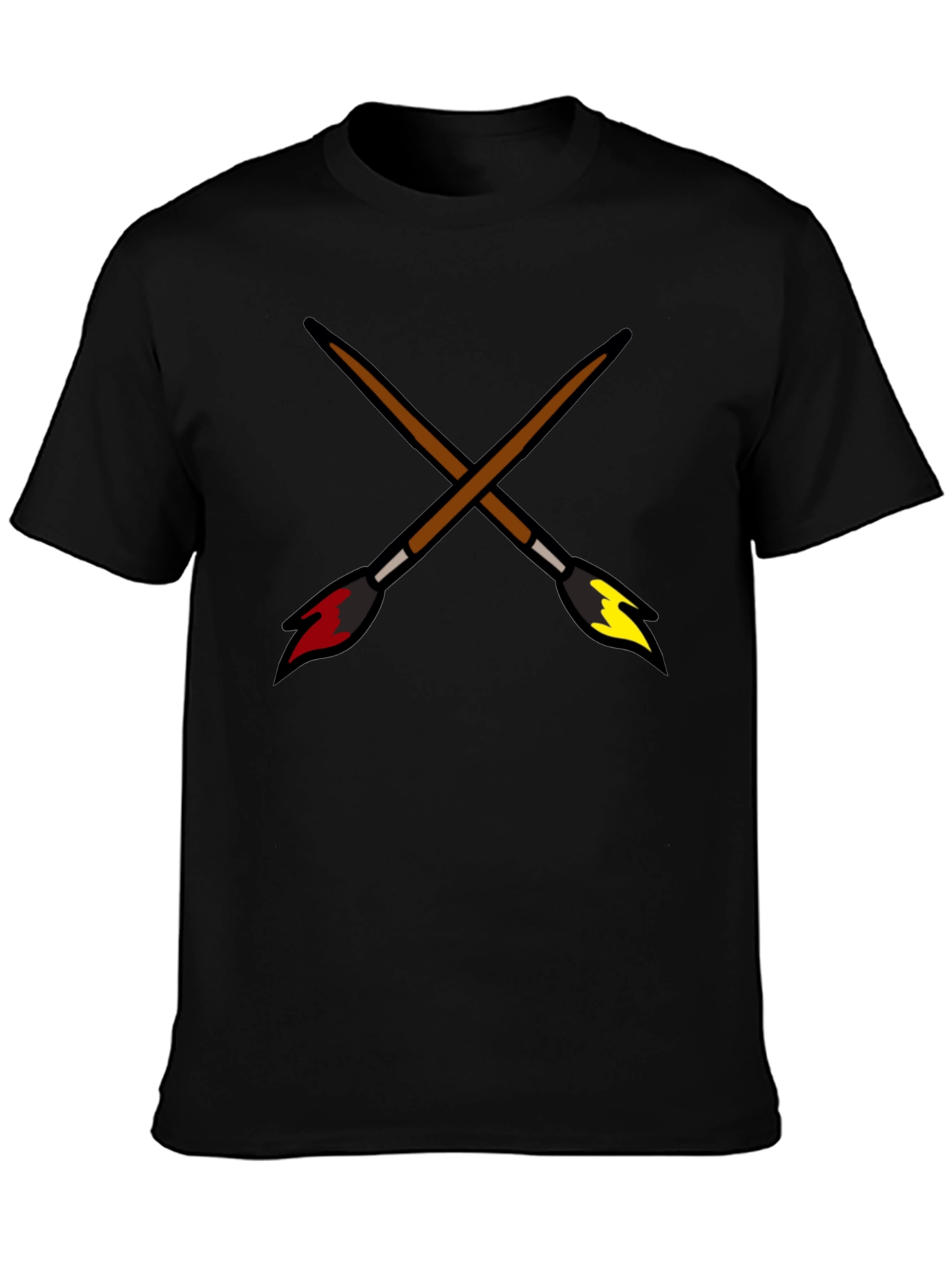 Crossed Paintbrushes Graphic Tee - Artists Style!