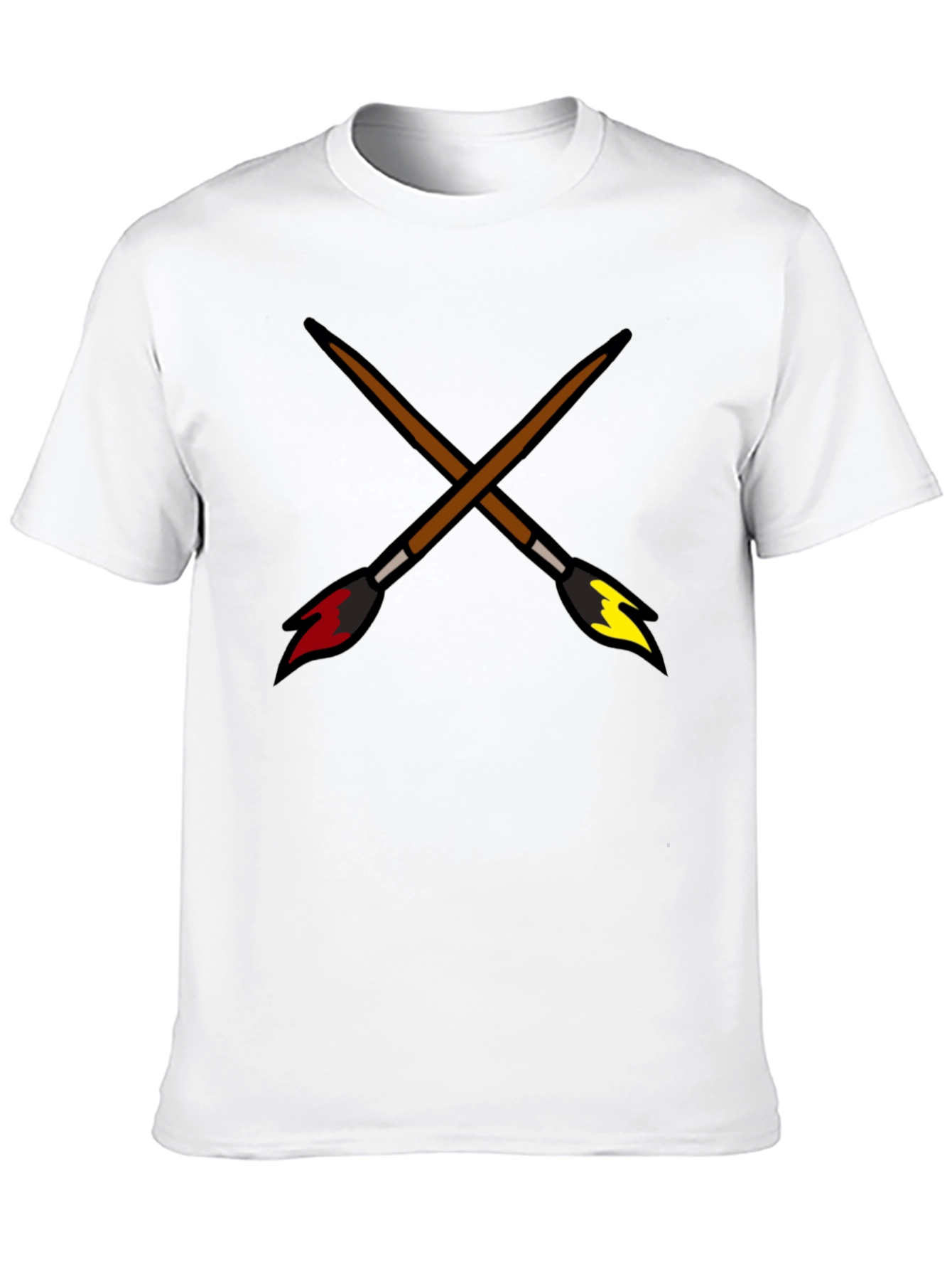 Crossed Paintbrushes Graphic Tee - Artists Style!