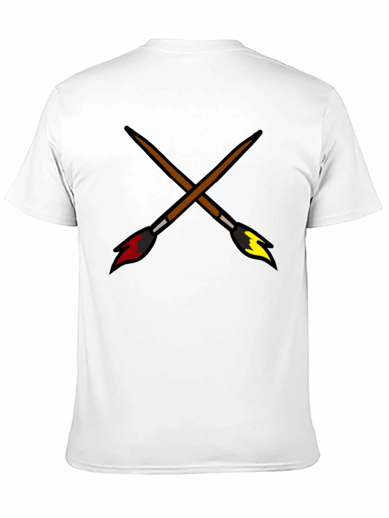 Crossed Paintbrushes Graphic Tee - Artists Style!