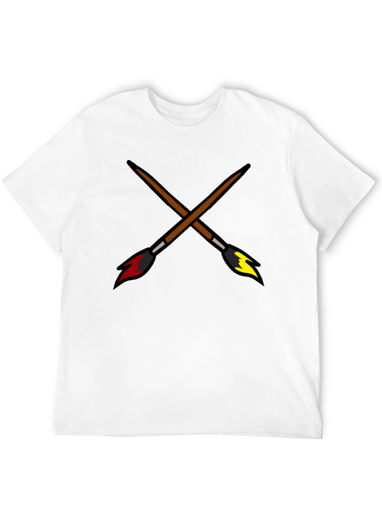 Crossed Paintbrushes Graphic Tee - Artists Style!