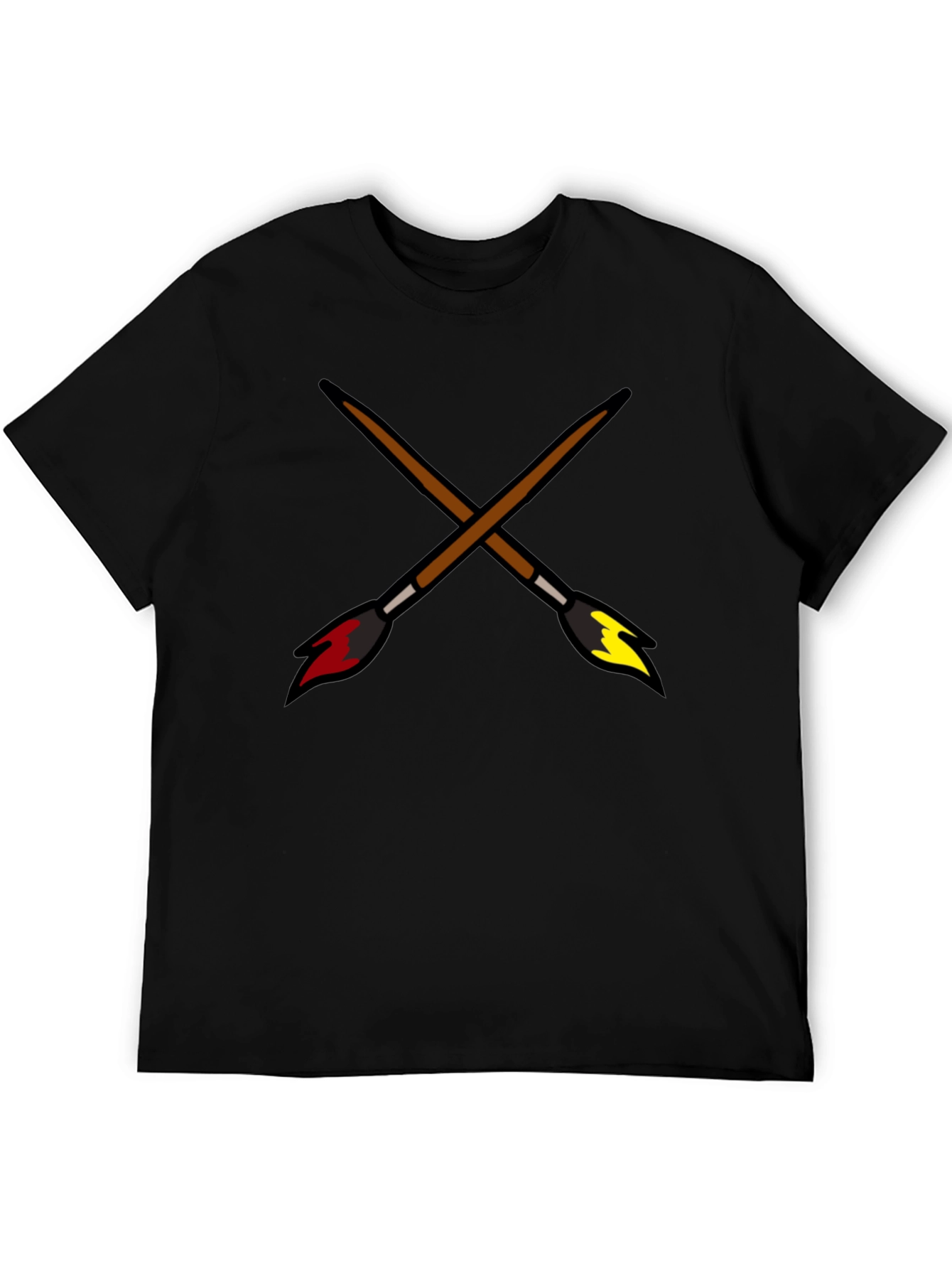 Crossed Paintbrushes Graphic Tee - Artists Style!