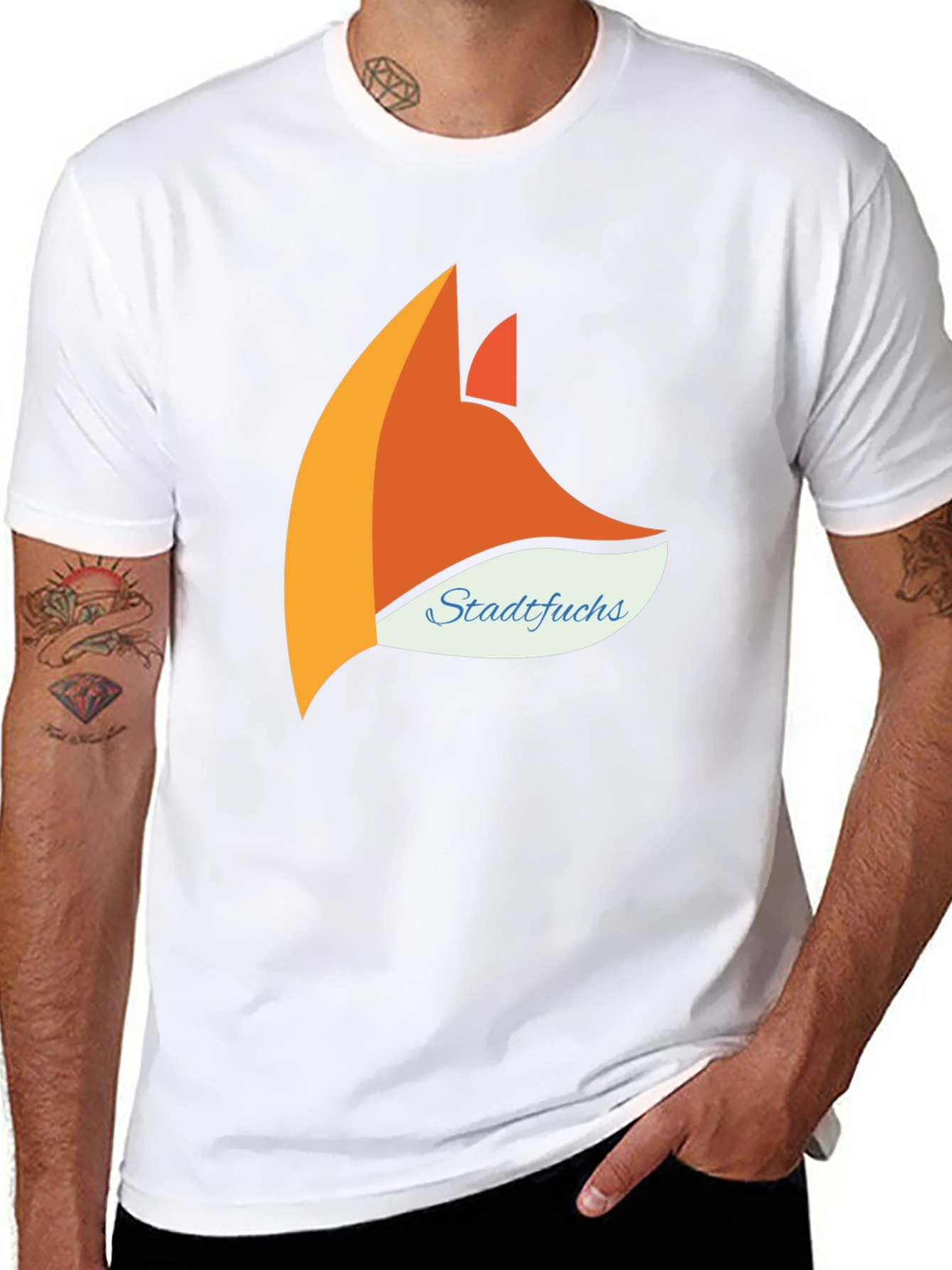 Modern Stadtfuchs Graphic Tee - Black