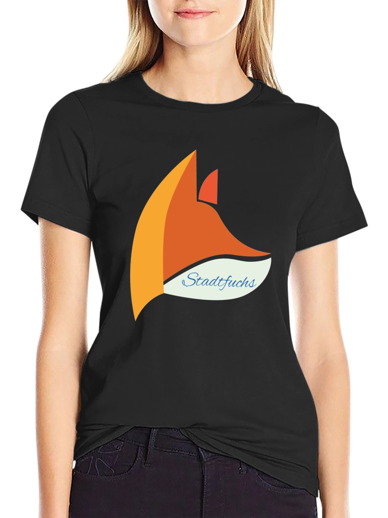 Modern Stadtfuchs Graphic Tee - Black