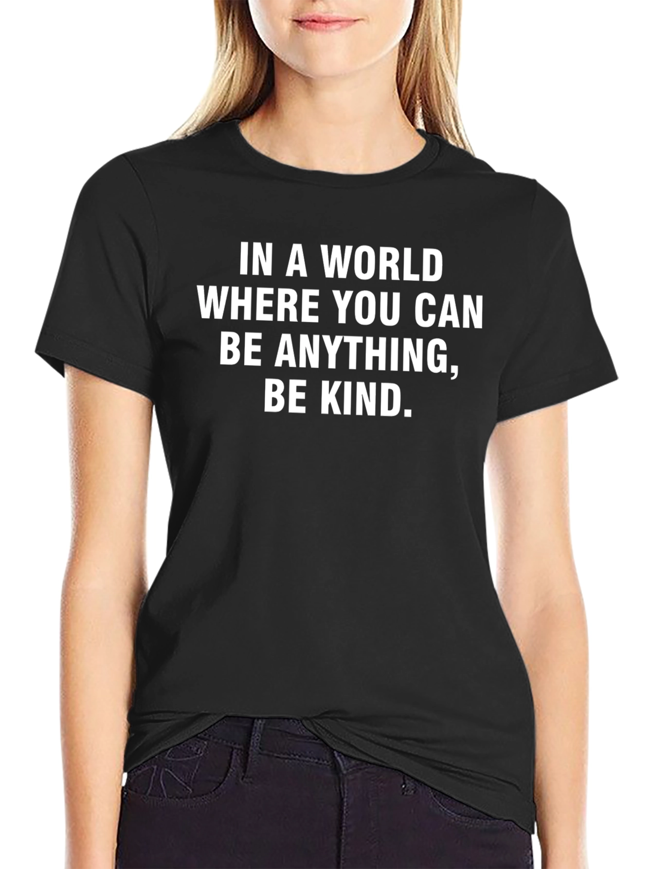 Be Kind T-Shirt - Inspirational Message Black Tee