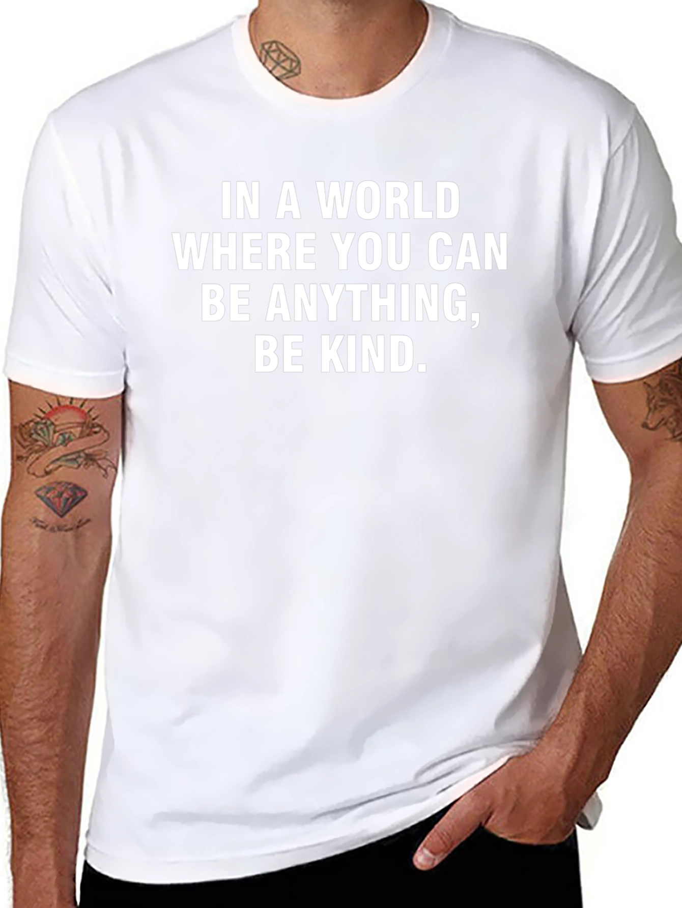 Be Kind T-Shirt - Inspirational Message Black Tee