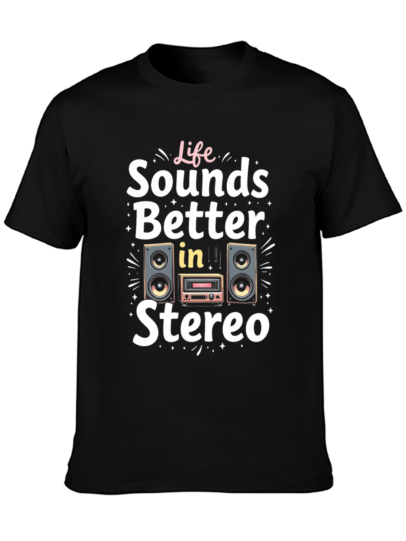 Life Sounds Better in Stereo Graphic Tee