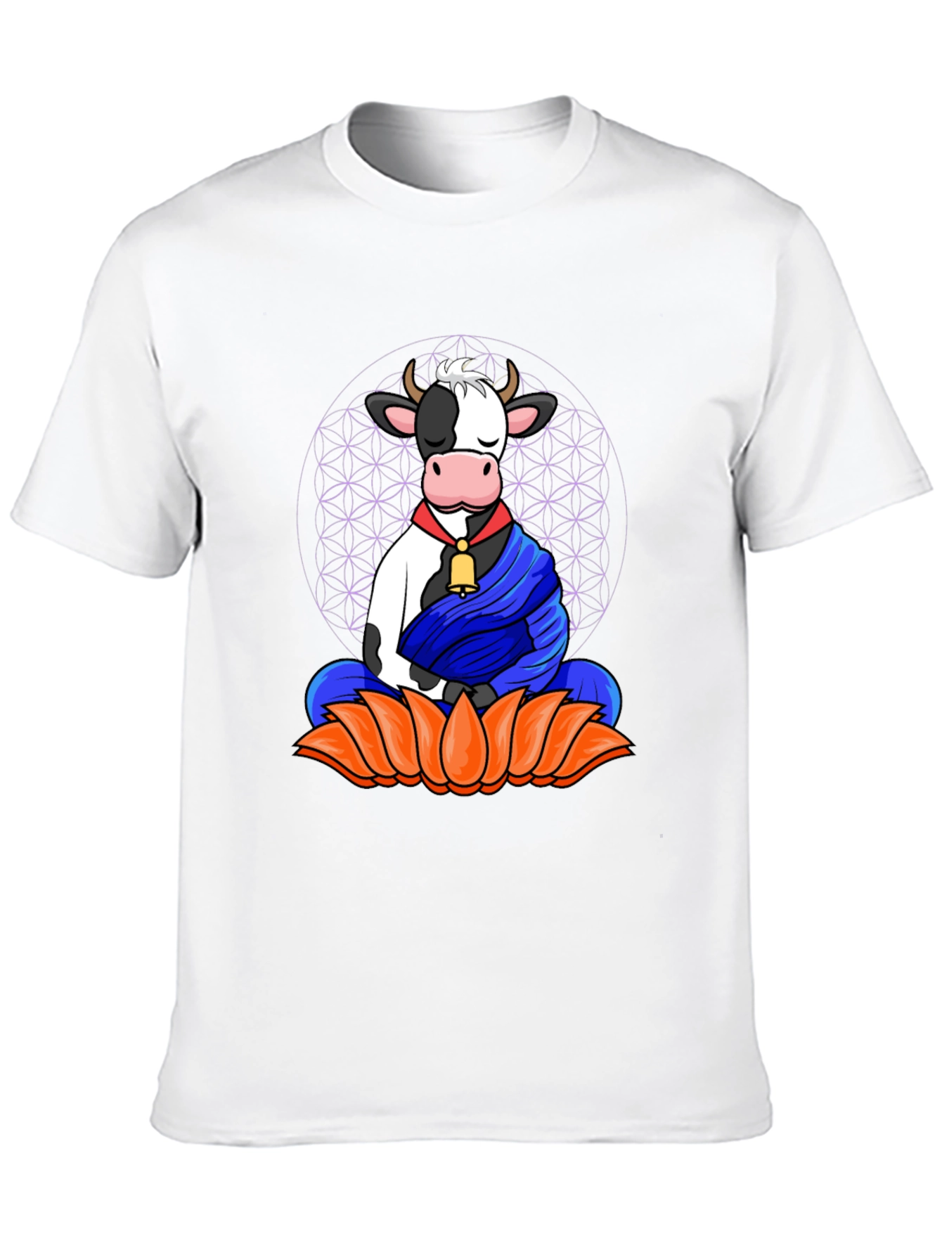 Zen Cow T-Shirt - Meditating Cow Design