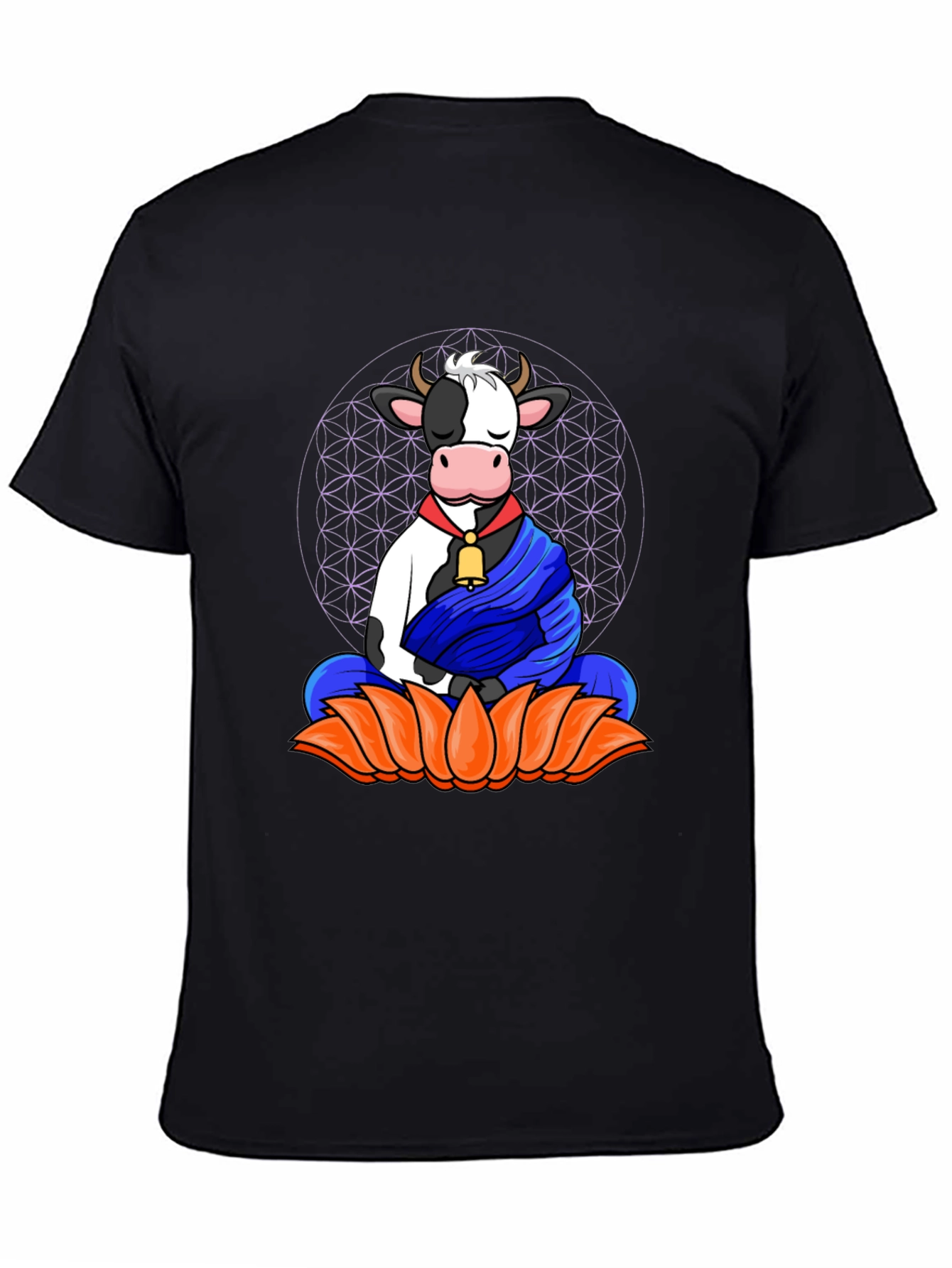 Zen Cow T-Shirt - Meditating Cow Design