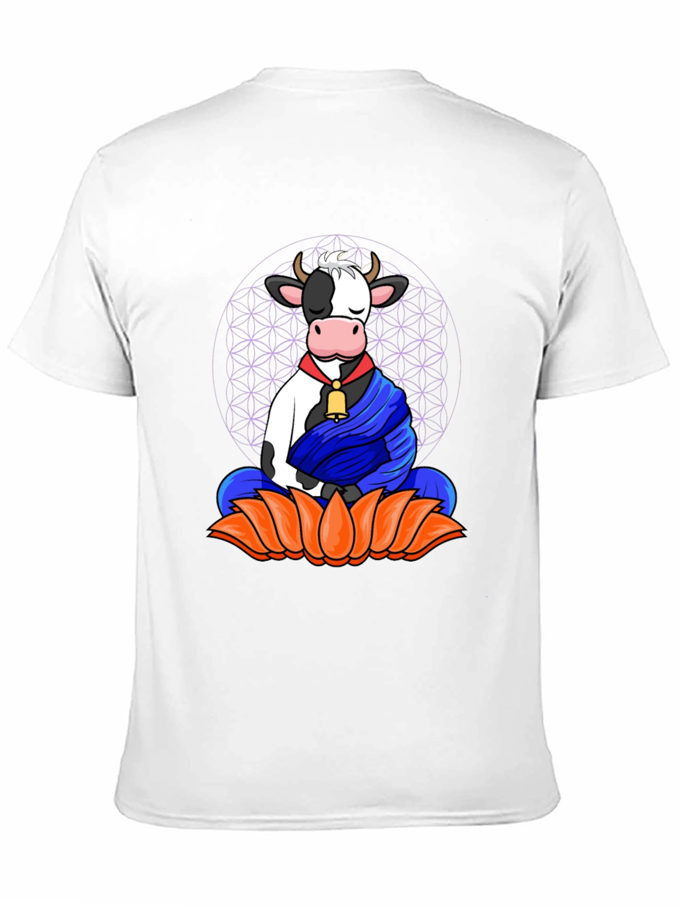 Zen Cow T-Shirt - Meditating Cow Design