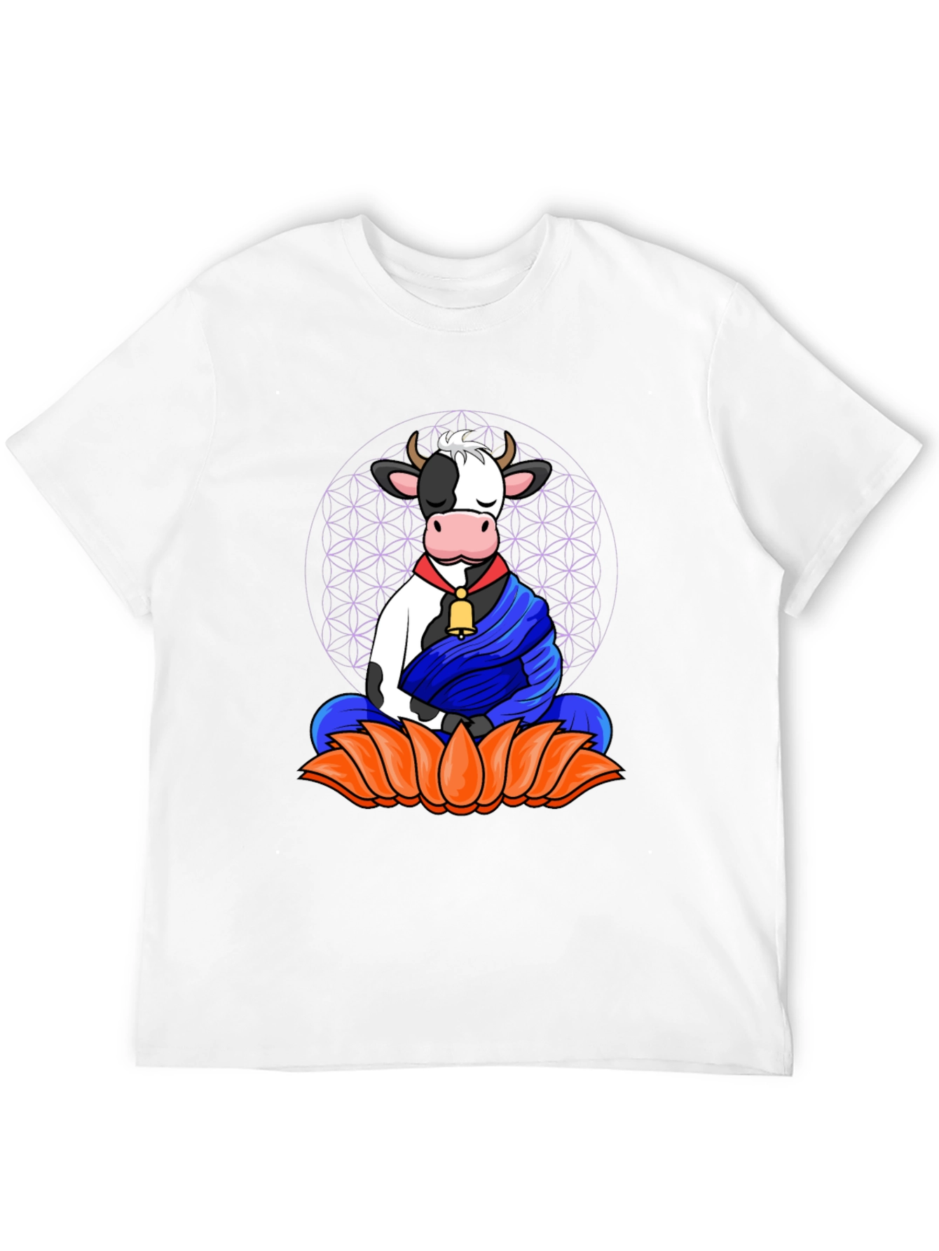 Zen Cow T-Shirt - Meditating Cow Design