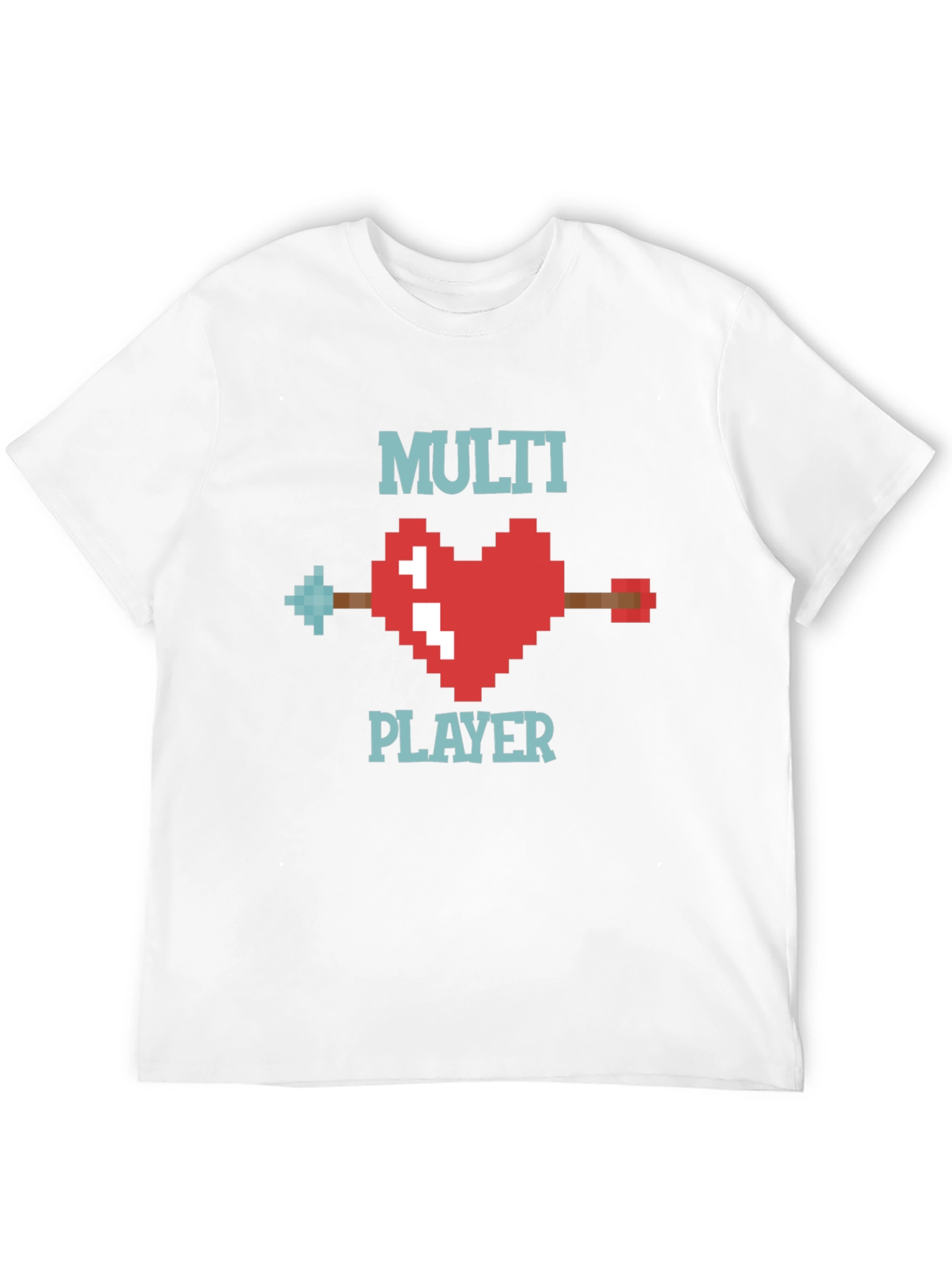 Multiplayer Pixel Heart T-Shirt - Gamer Style