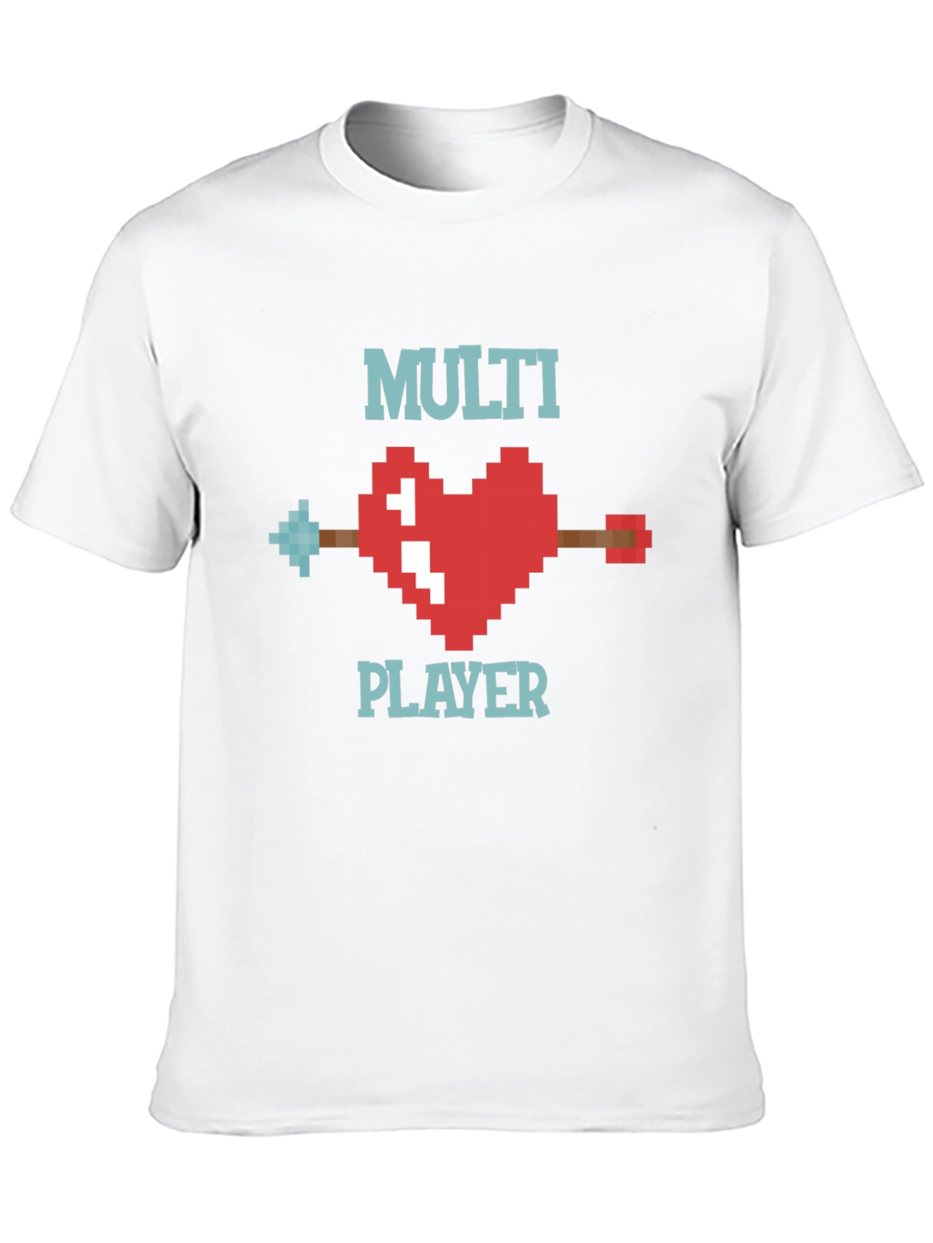 Multiplayer Pixel Heart T-Shirt - Gamer Style