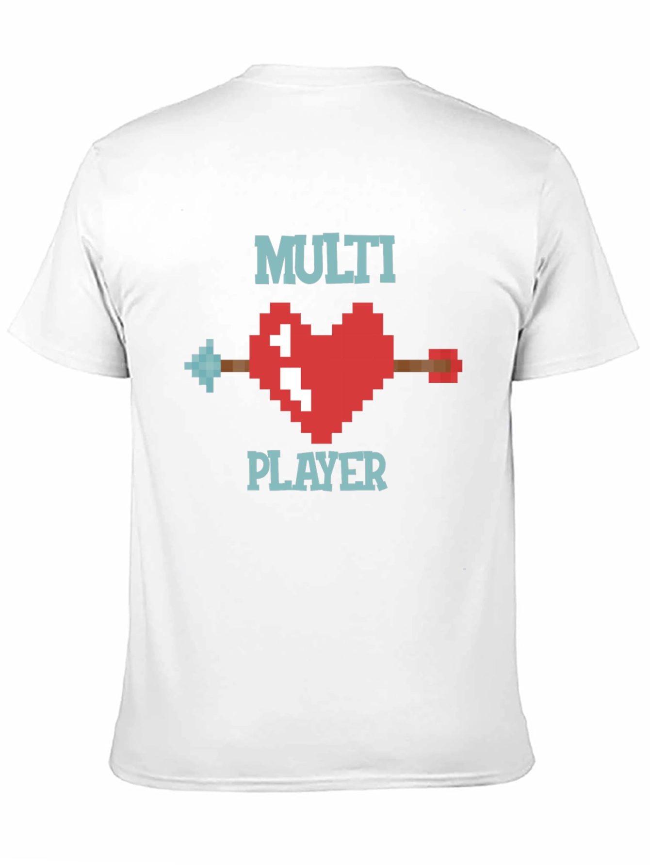 Multiplayer Pixel Heart T-Shirt - Gamer Style