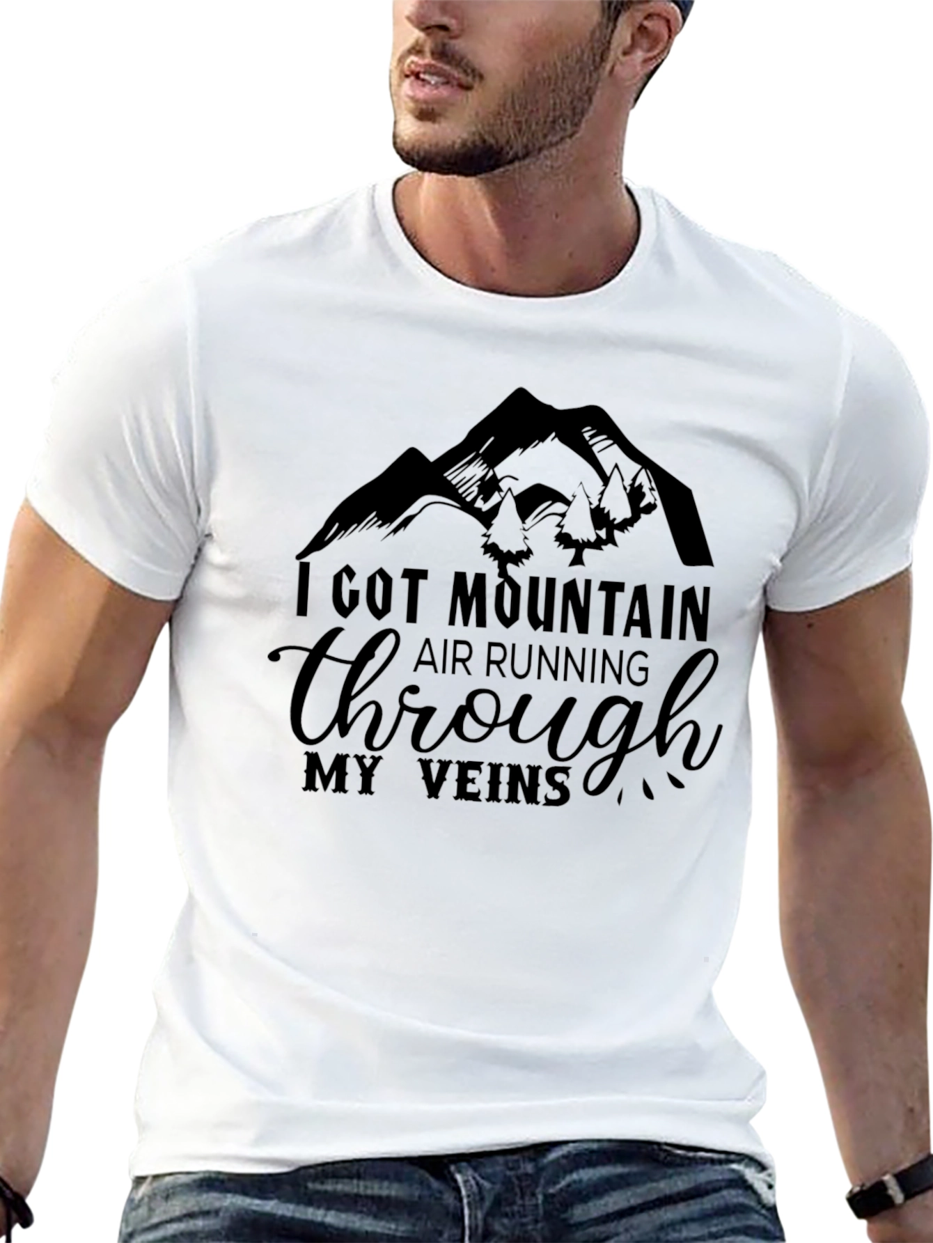 Mountain Air Running Through My Veins Graphic Tee