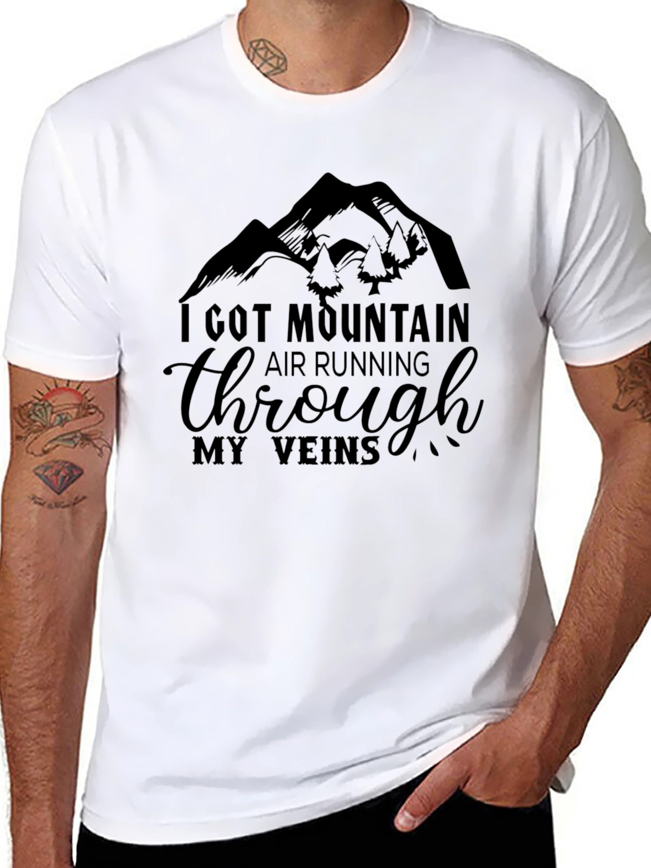 Mountain Air Running Through My Veins Graphic Tee