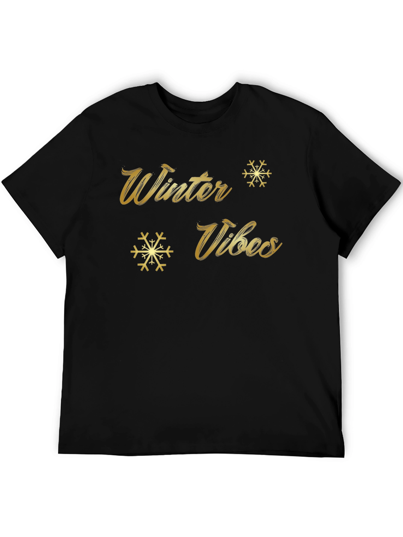 Winter Vibes Black Graphic Tee