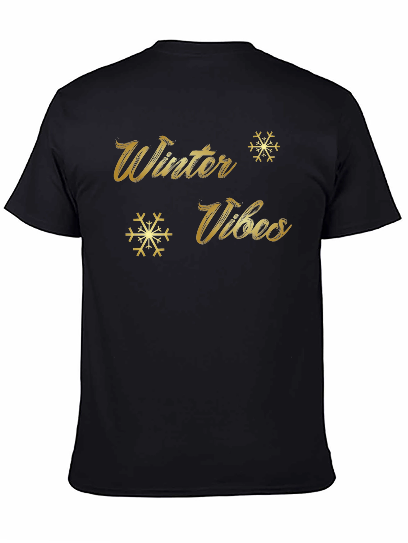 Winter Vibes Black Graphic Tee