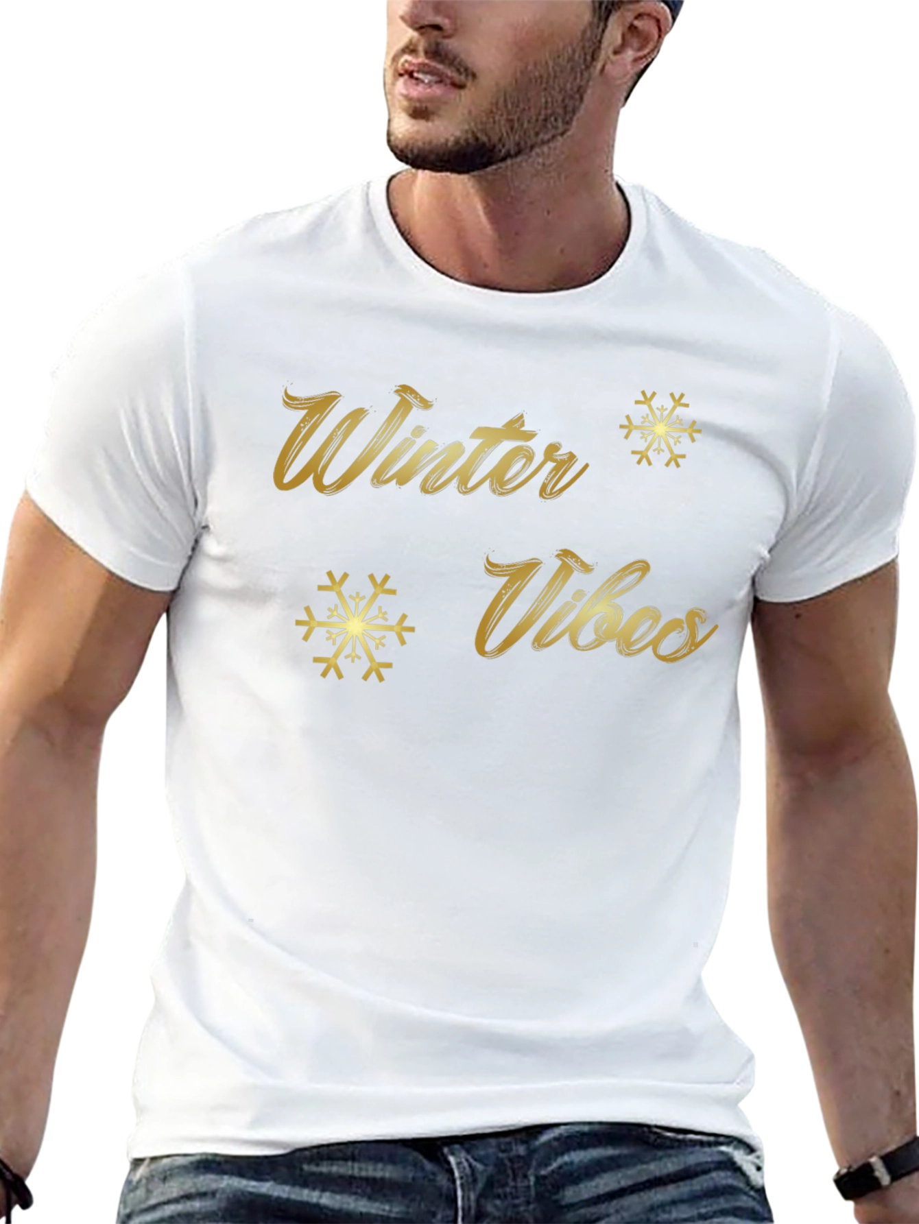 Winter Vibes Black Graphic Tee