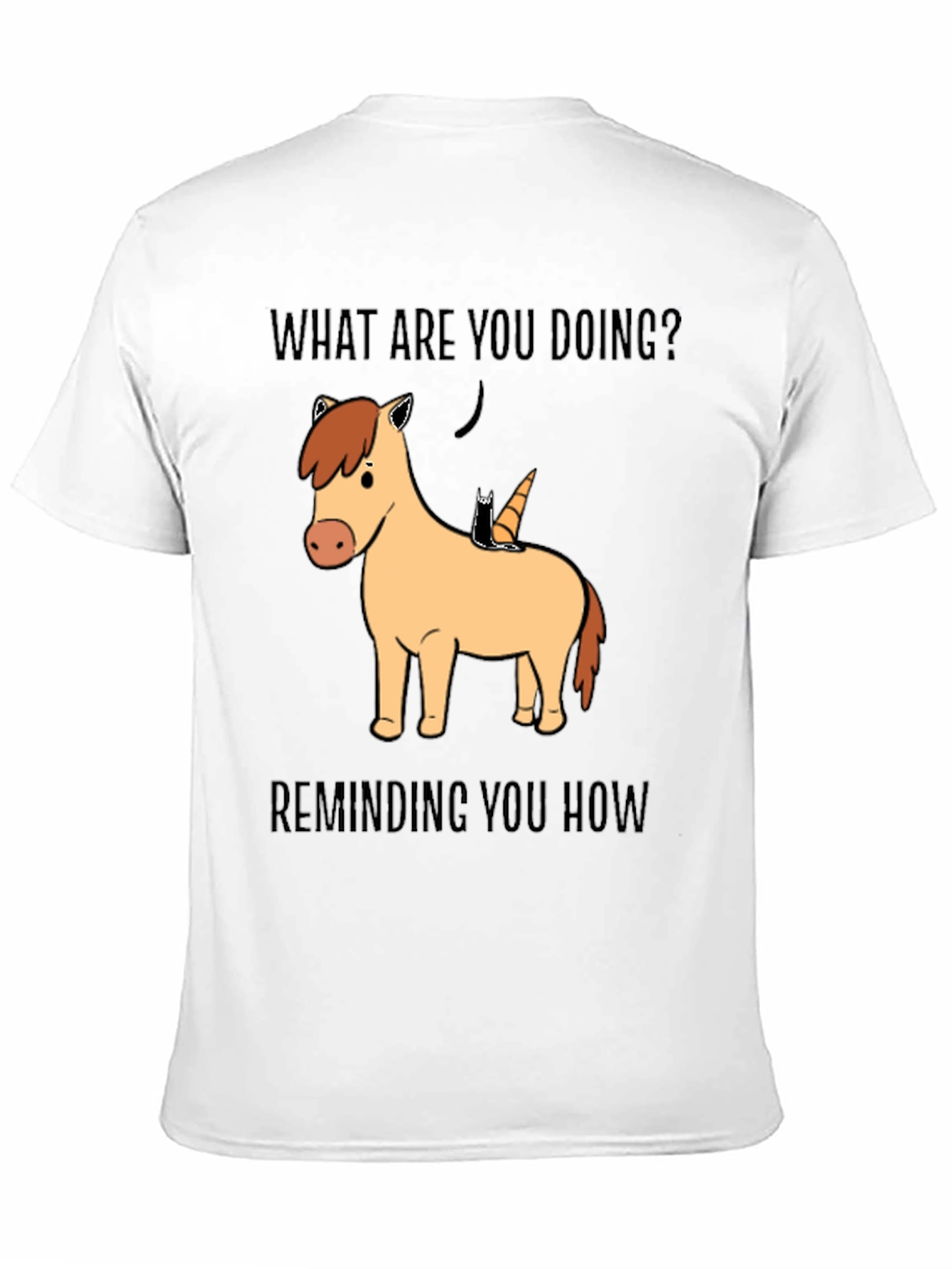 Funny Unicorn & Cat Graphic T-Shirt