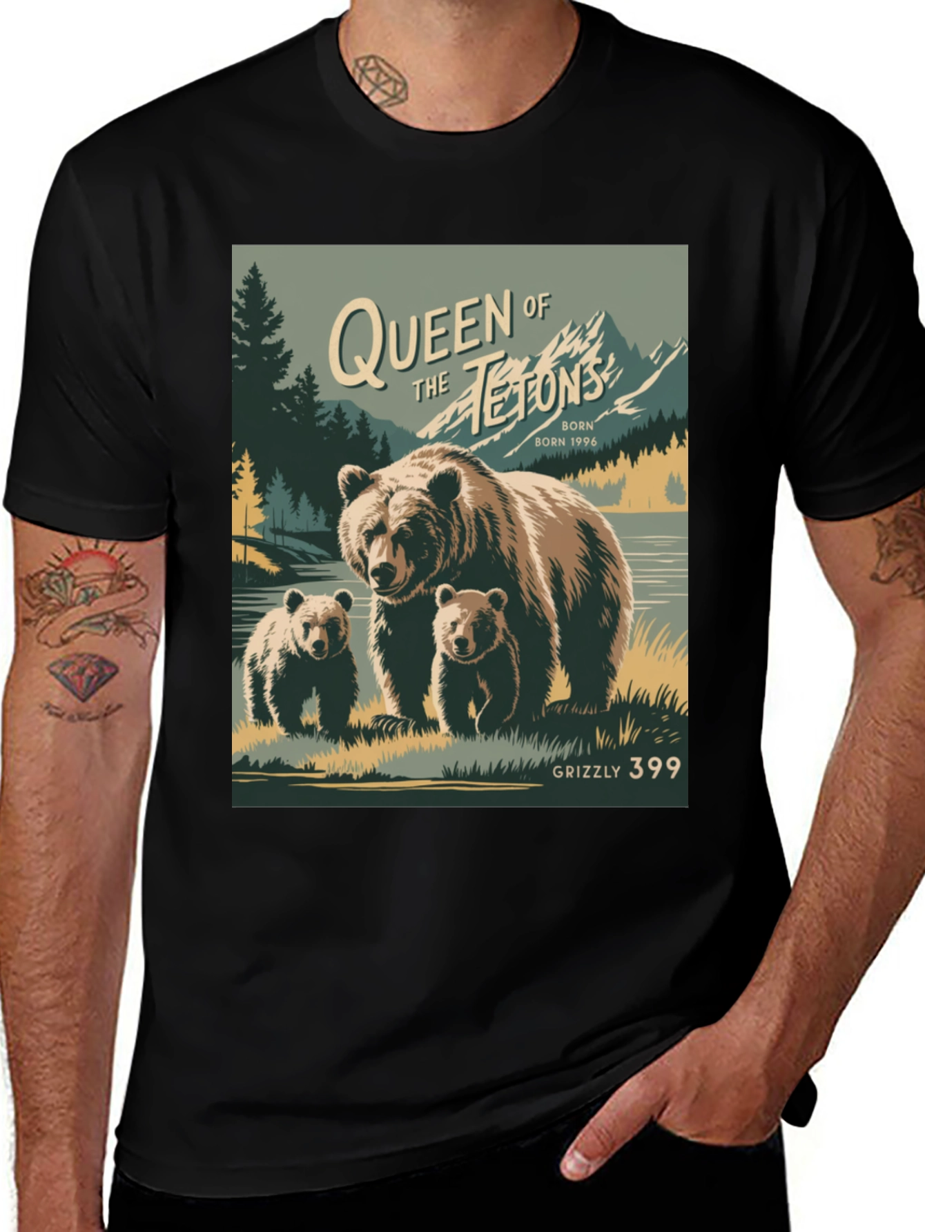 Queen of the Tetons Grizzly Bear T-Shirt