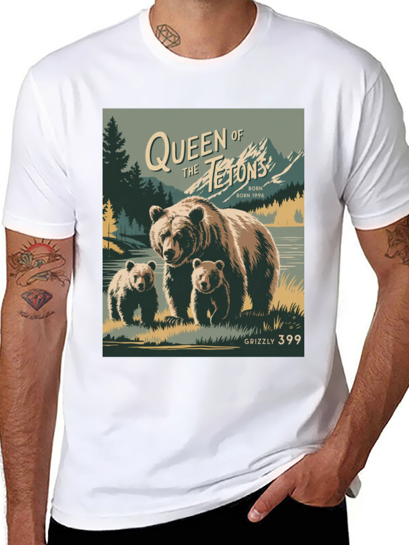 Queen of the Tetons Grizzly Bear T-Shirt