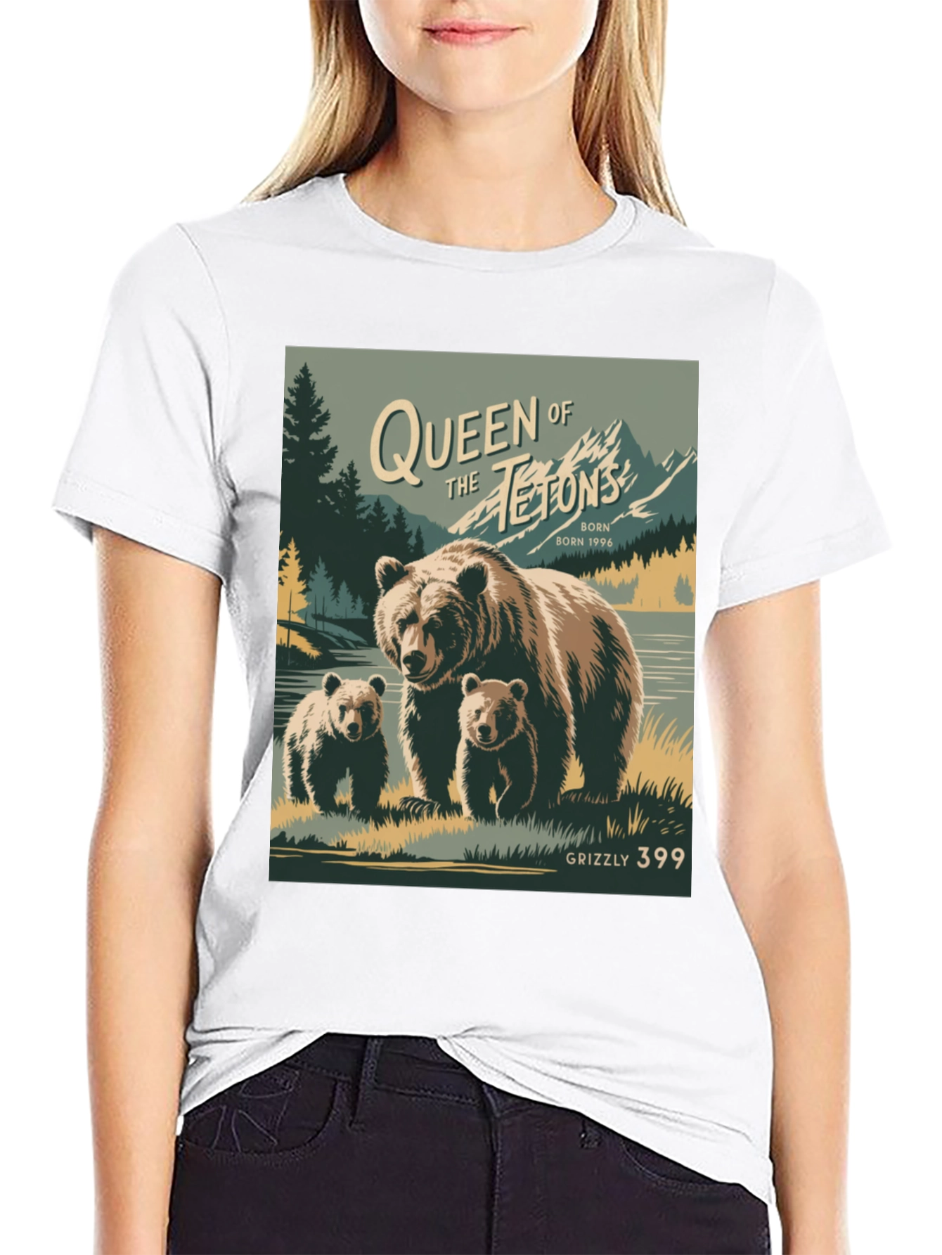Queen of the Tetons Grizzly Bear T-Shirt
