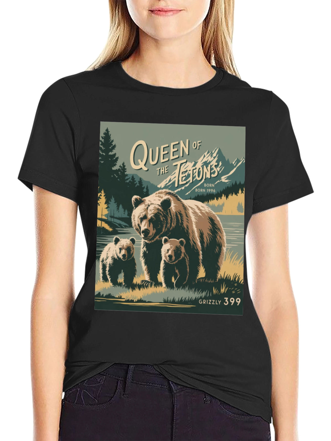 Queen of the Tetons Grizzly Bear T-Shirt