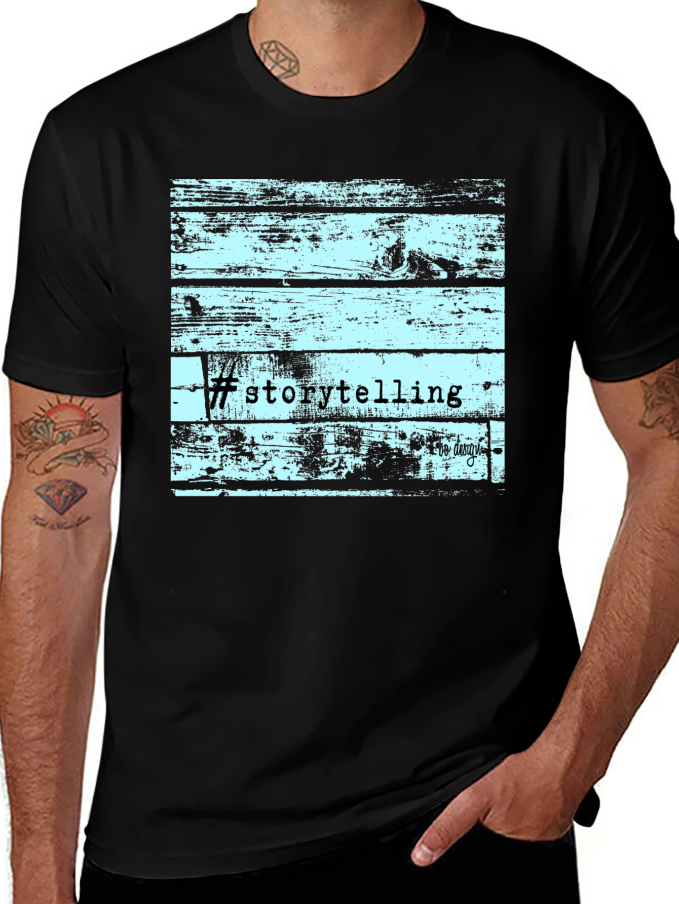 Storytelling Wood Graphic T-Shirt