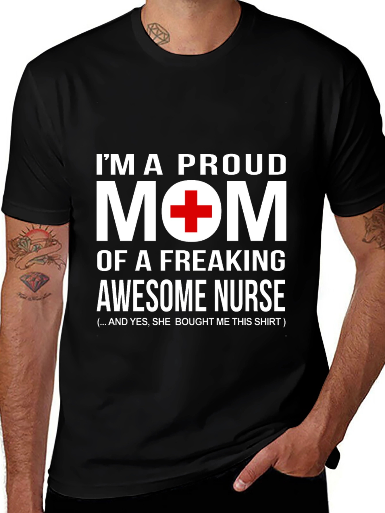 Proud Mom of Awesome Nurse T-Shirt