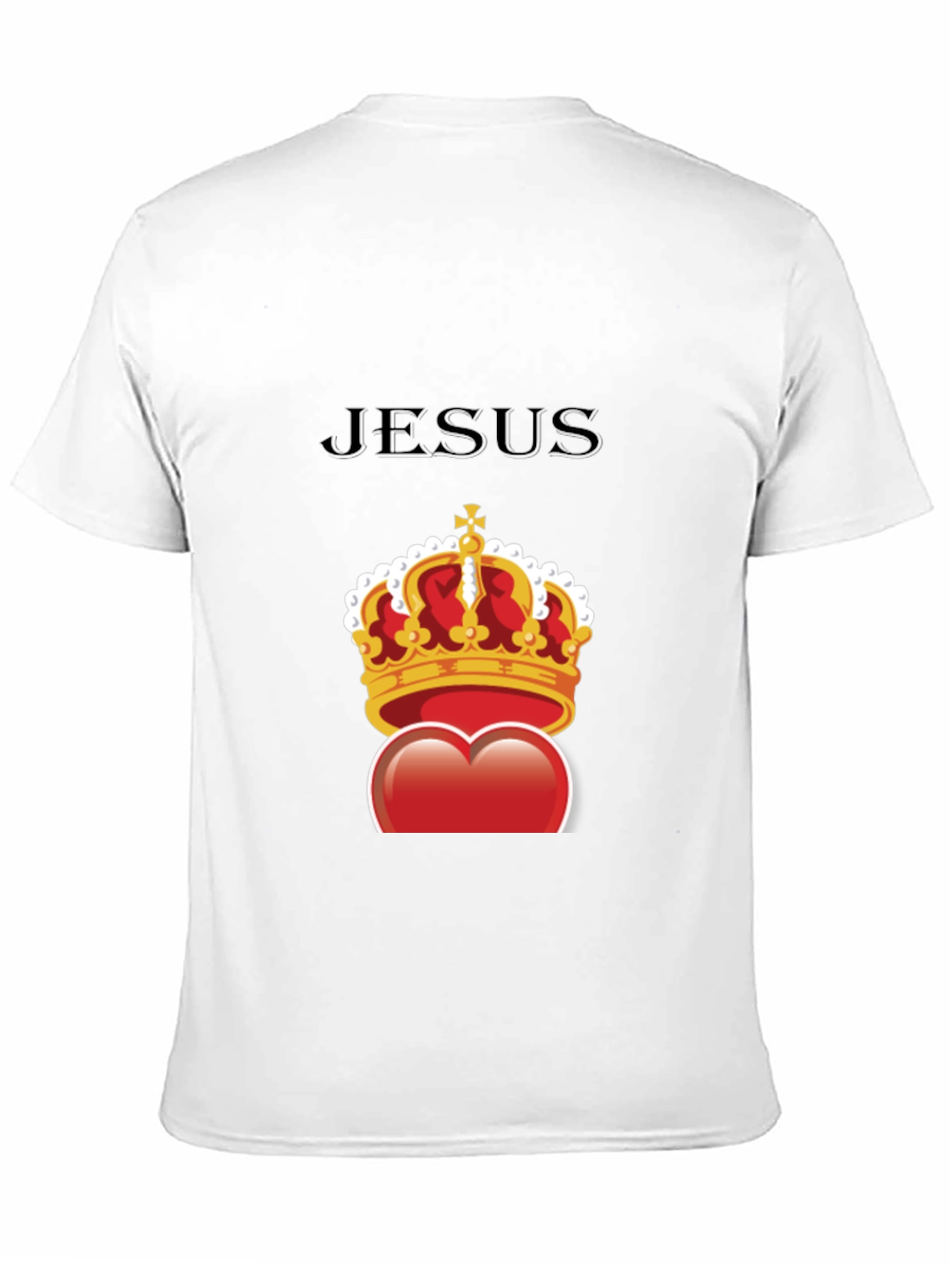 Jesus Heart Crown Graphic Tee - Stylish Christian T-Shirt
