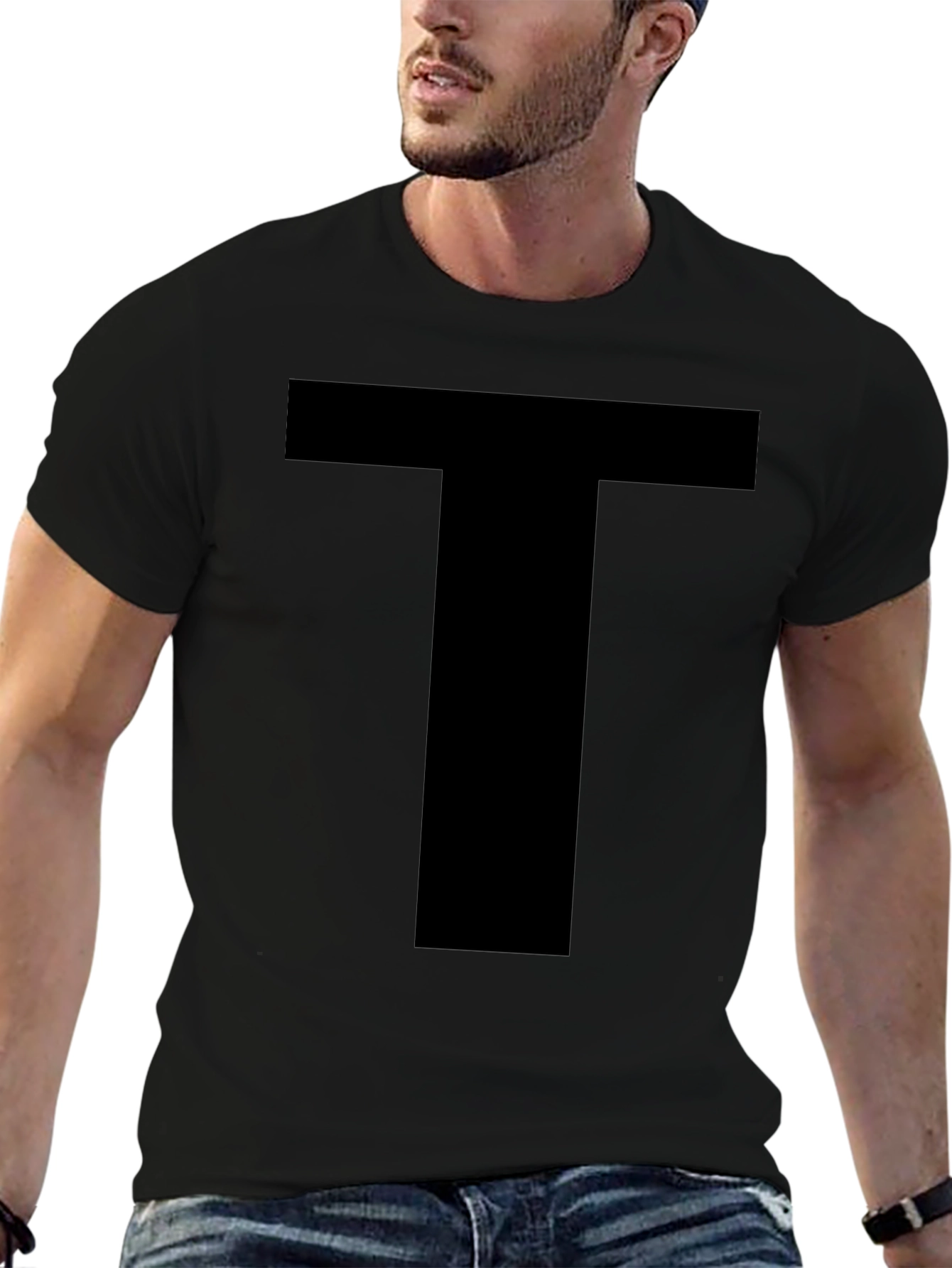 Bold T Graphic Black T-Shirt