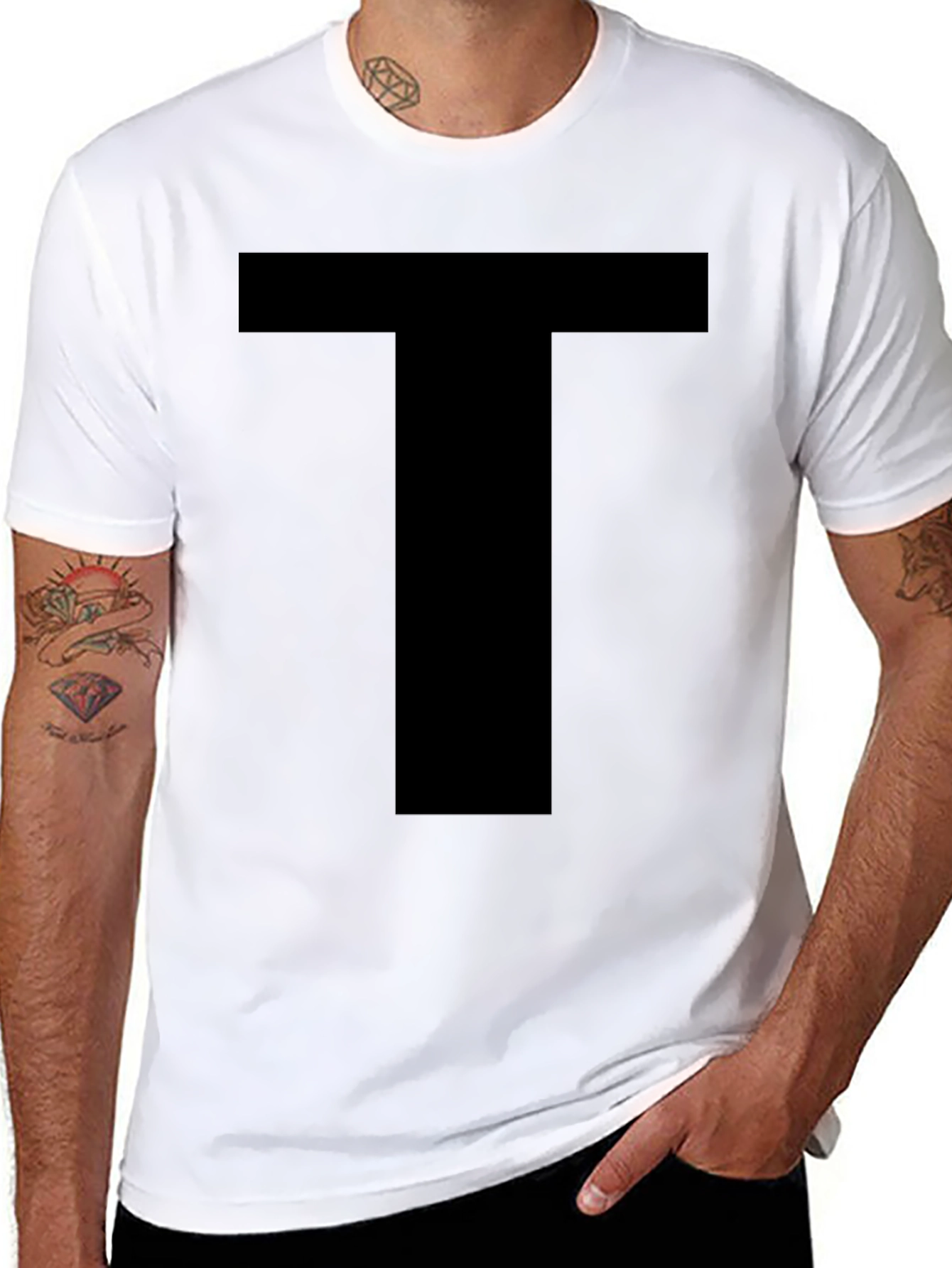Bold T Graphic Black T-Shirt