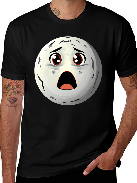 Surprised Moon Face Graphic T-Shirt