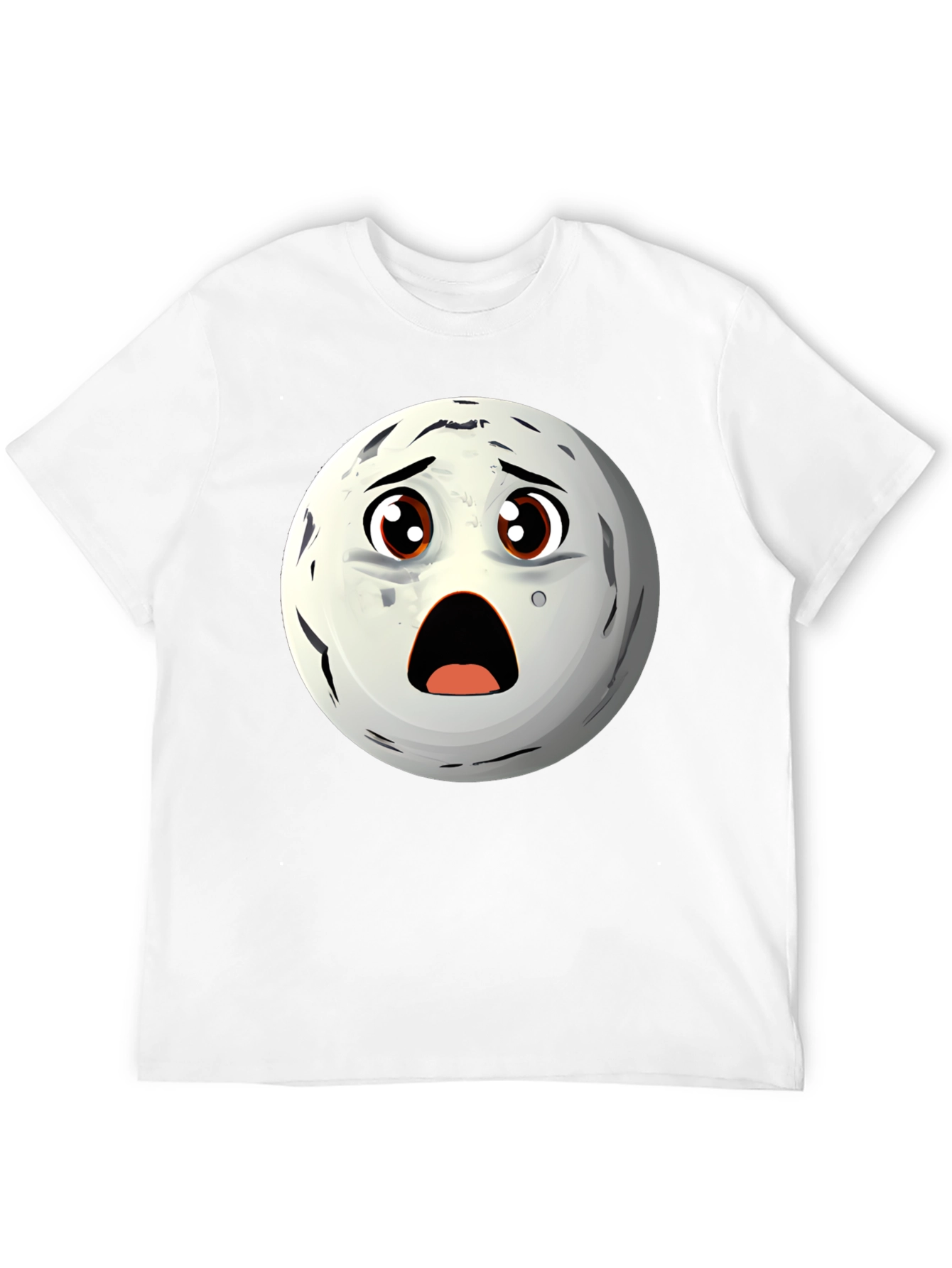 Surprised Moon Face Graphic T-Shirt