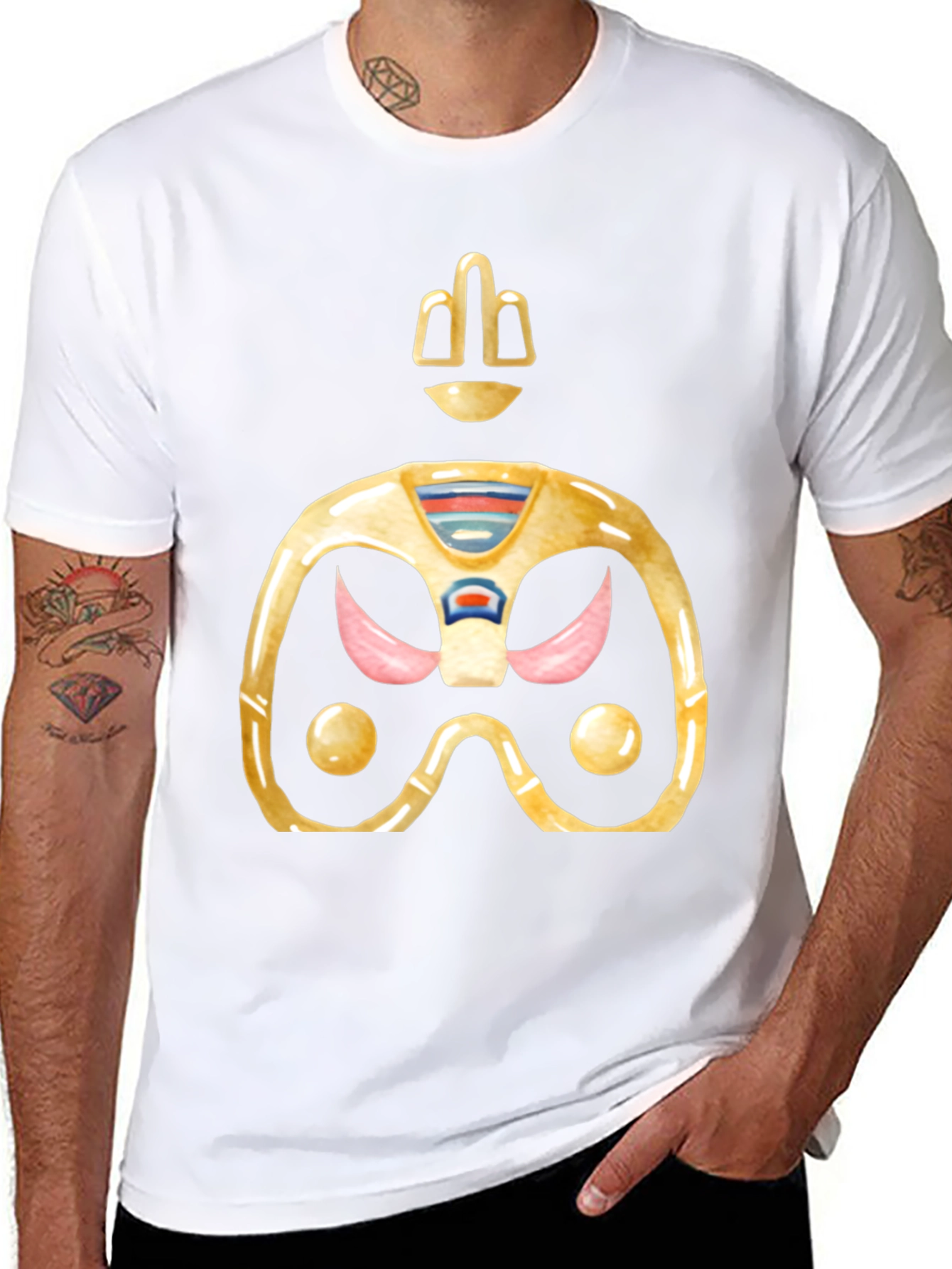 Retro Gaming T-Shirt - Gold Space Controller