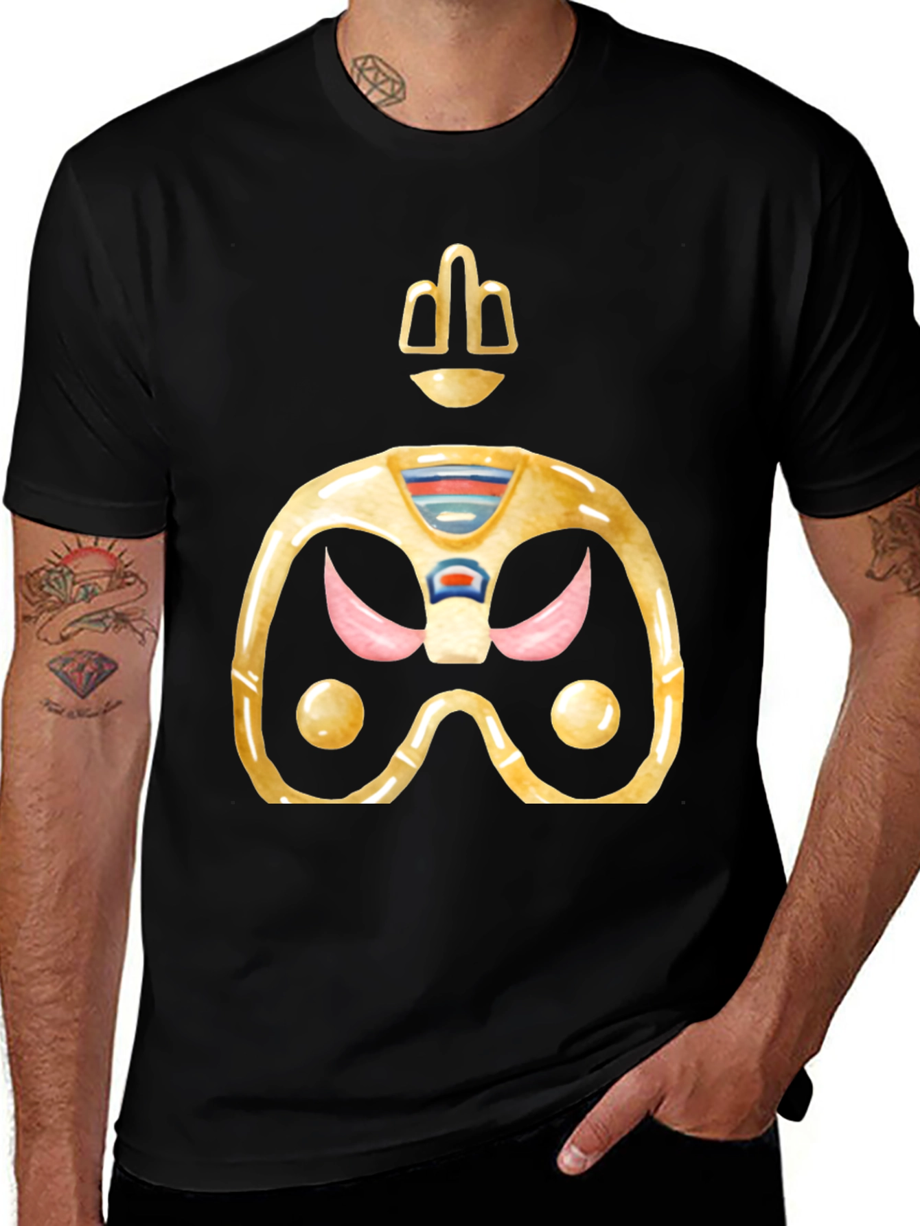 Retro Gaming T-Shirt - Gold Space Controller