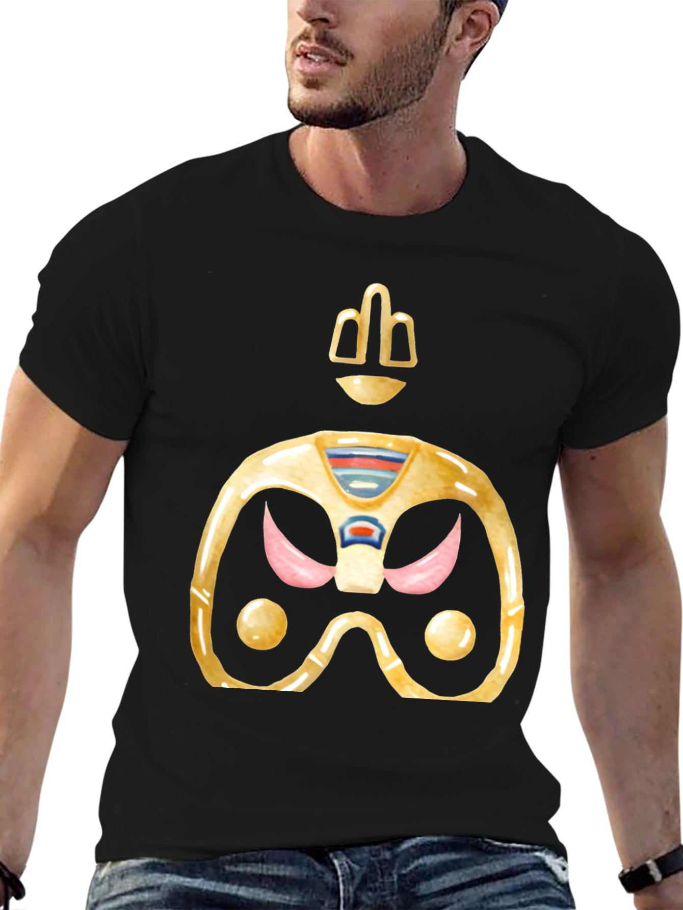 Retro Gaming T-Shirt - Gold Space Controller