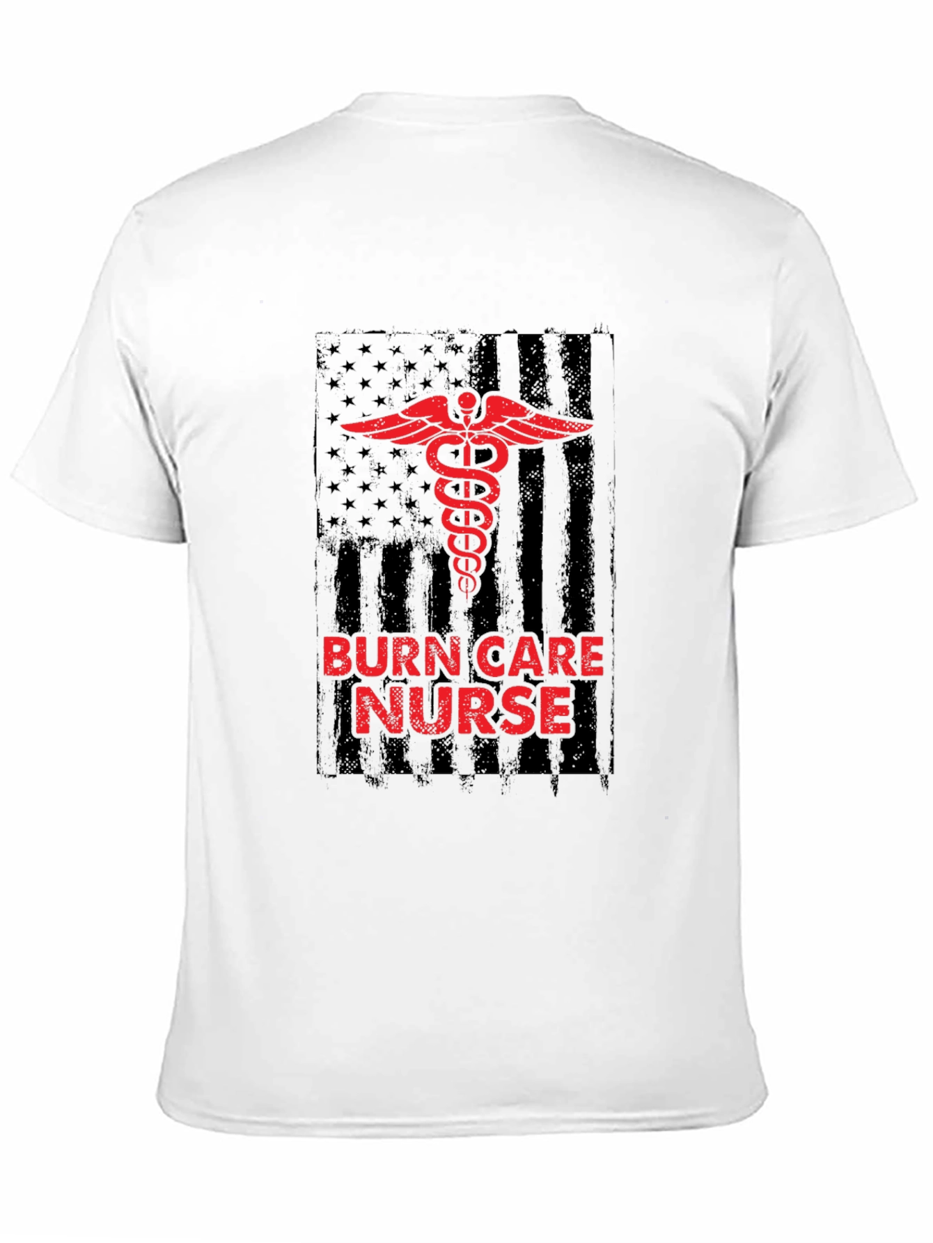 Burn Care Nurse T-Shirt - Medical American Flag