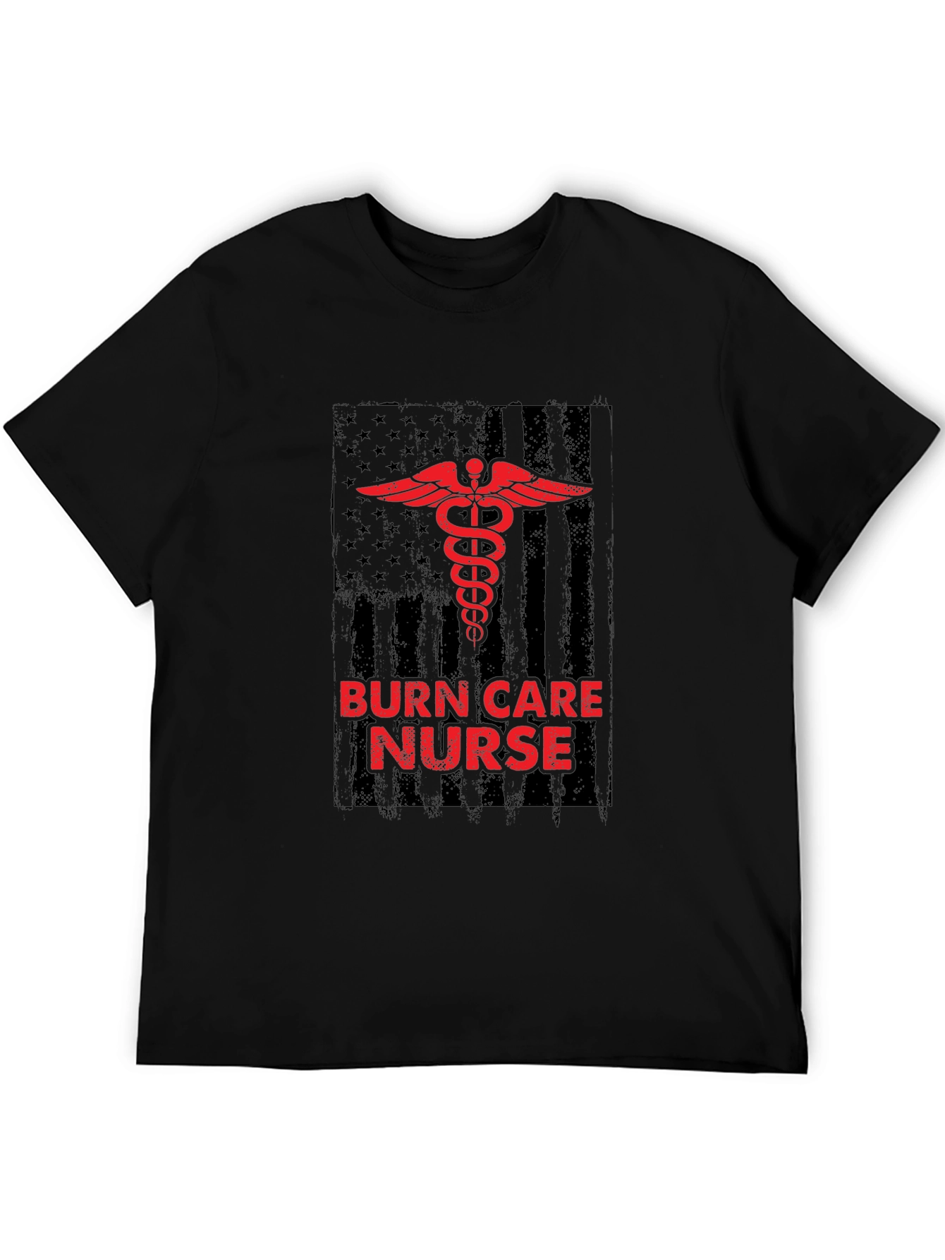 Burn Care Nurse T-Shirt - Medical American Flag