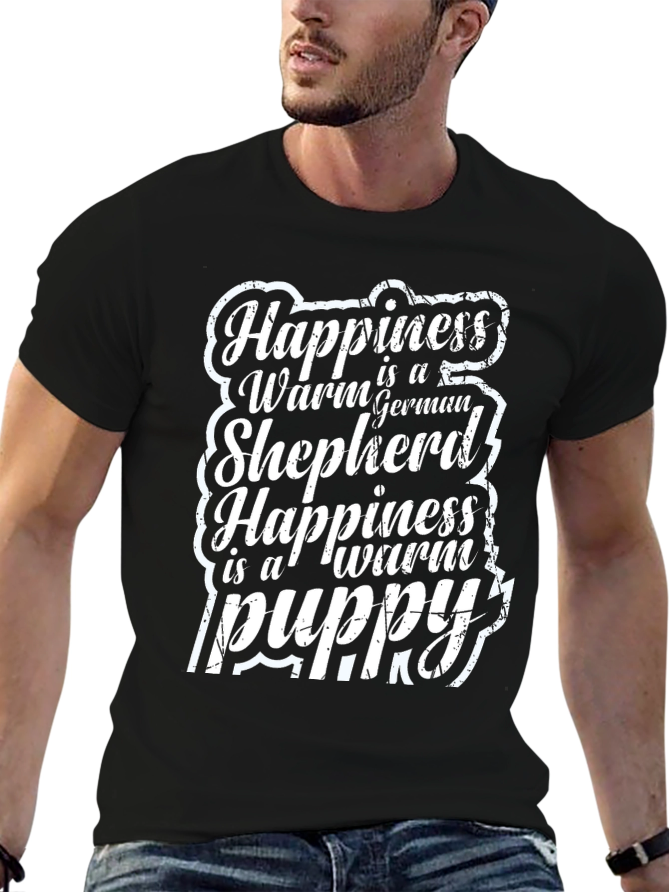 Happiness is Warm German Shepherd Puppy Tee