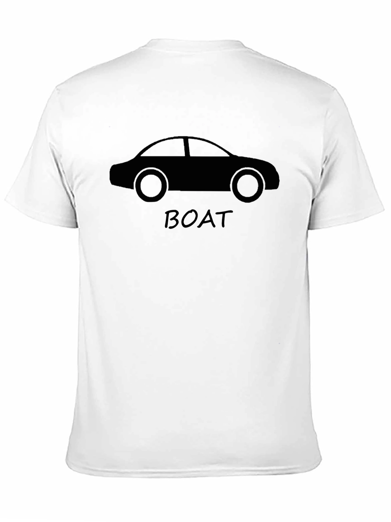 Funny Car Boat T-Shirt - Black