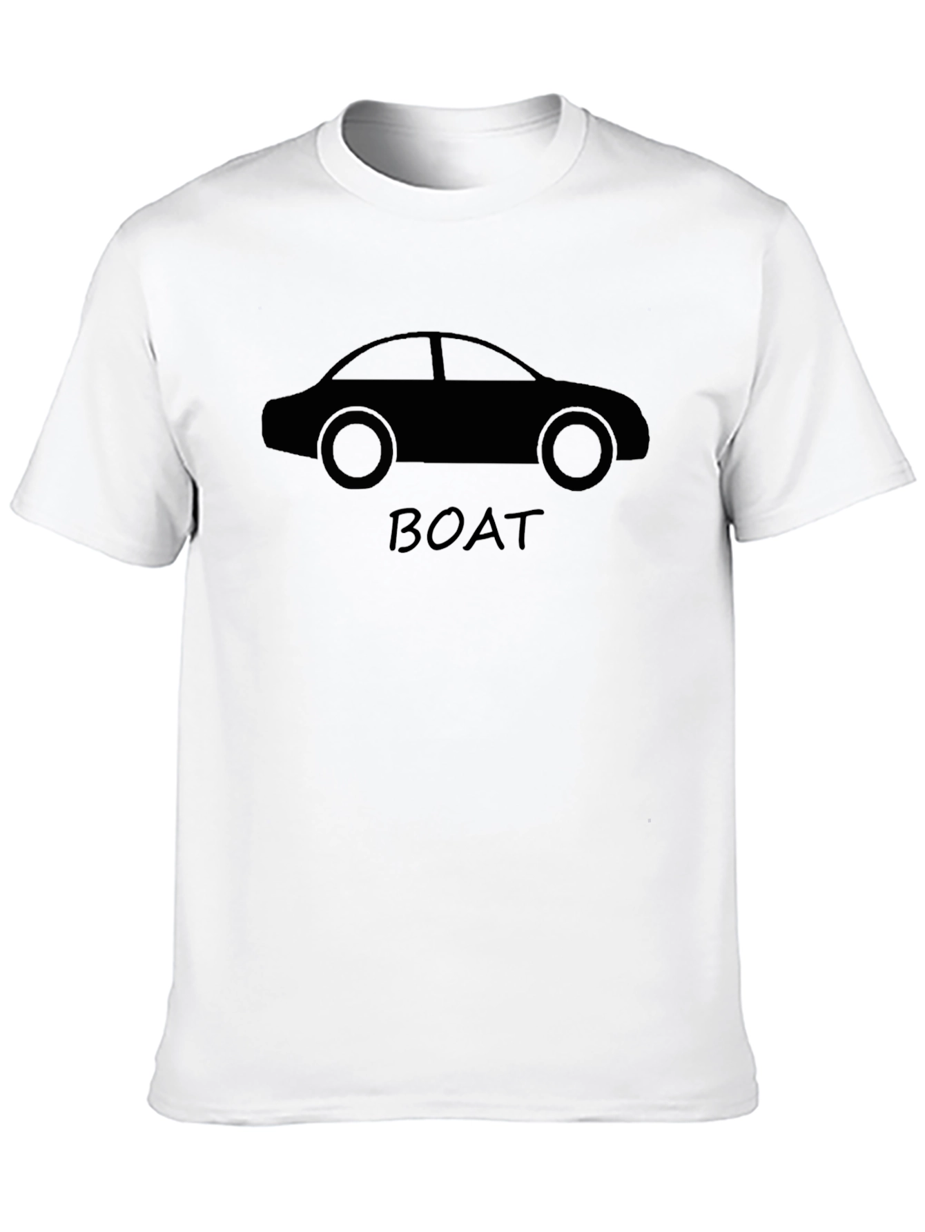 Funny Car Boat T-Shirt - Black