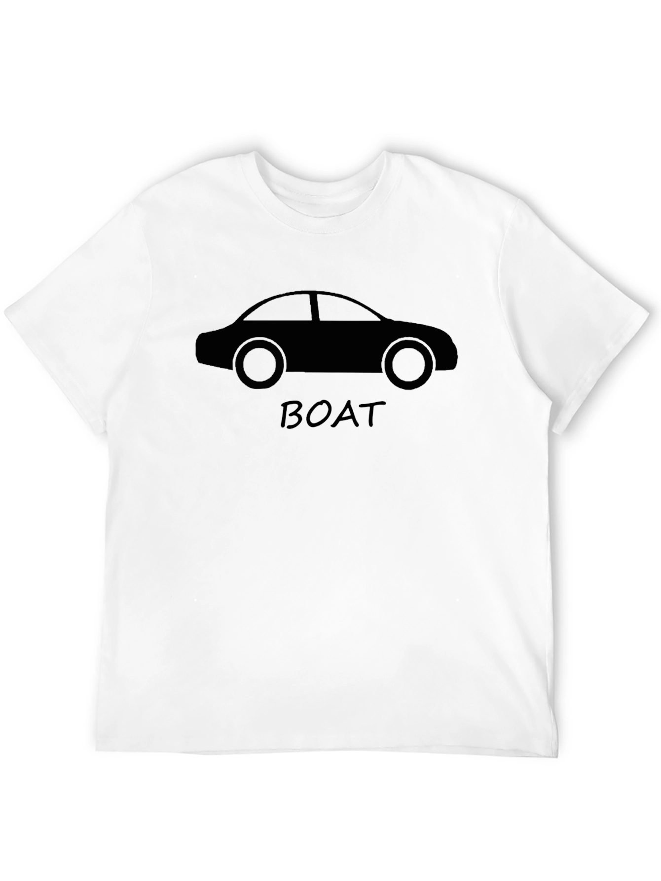 Funny Car Boat T-Shirt - Black