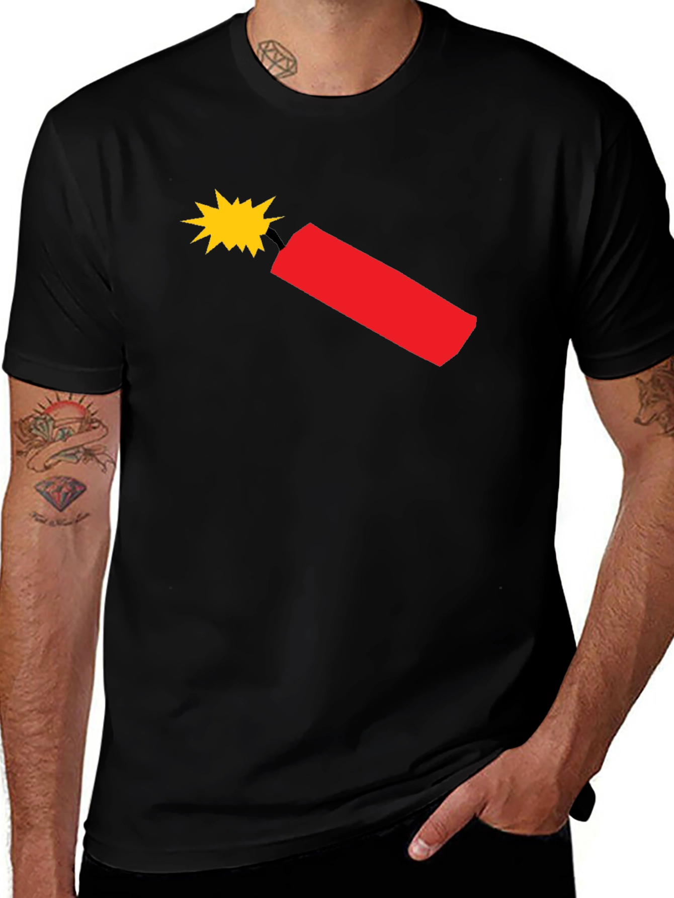 Dynamite Graphic T-Shirt - Black Cotton Tee